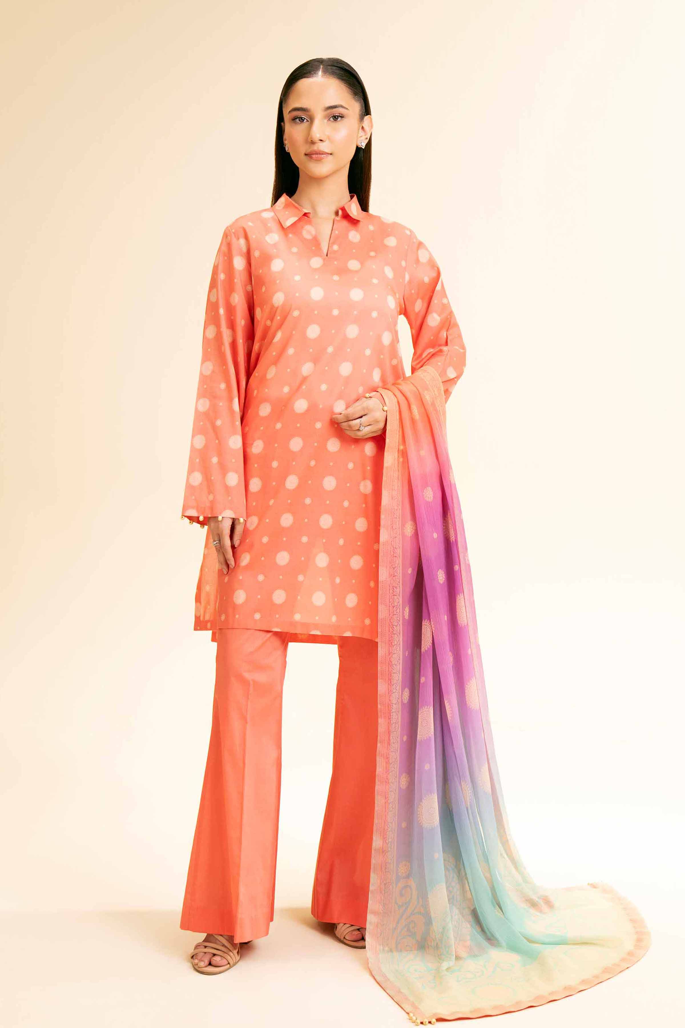 3 Piece - Printed Suit - 42501233 for Women - Unstitched Collection | Nishat | Shop Online