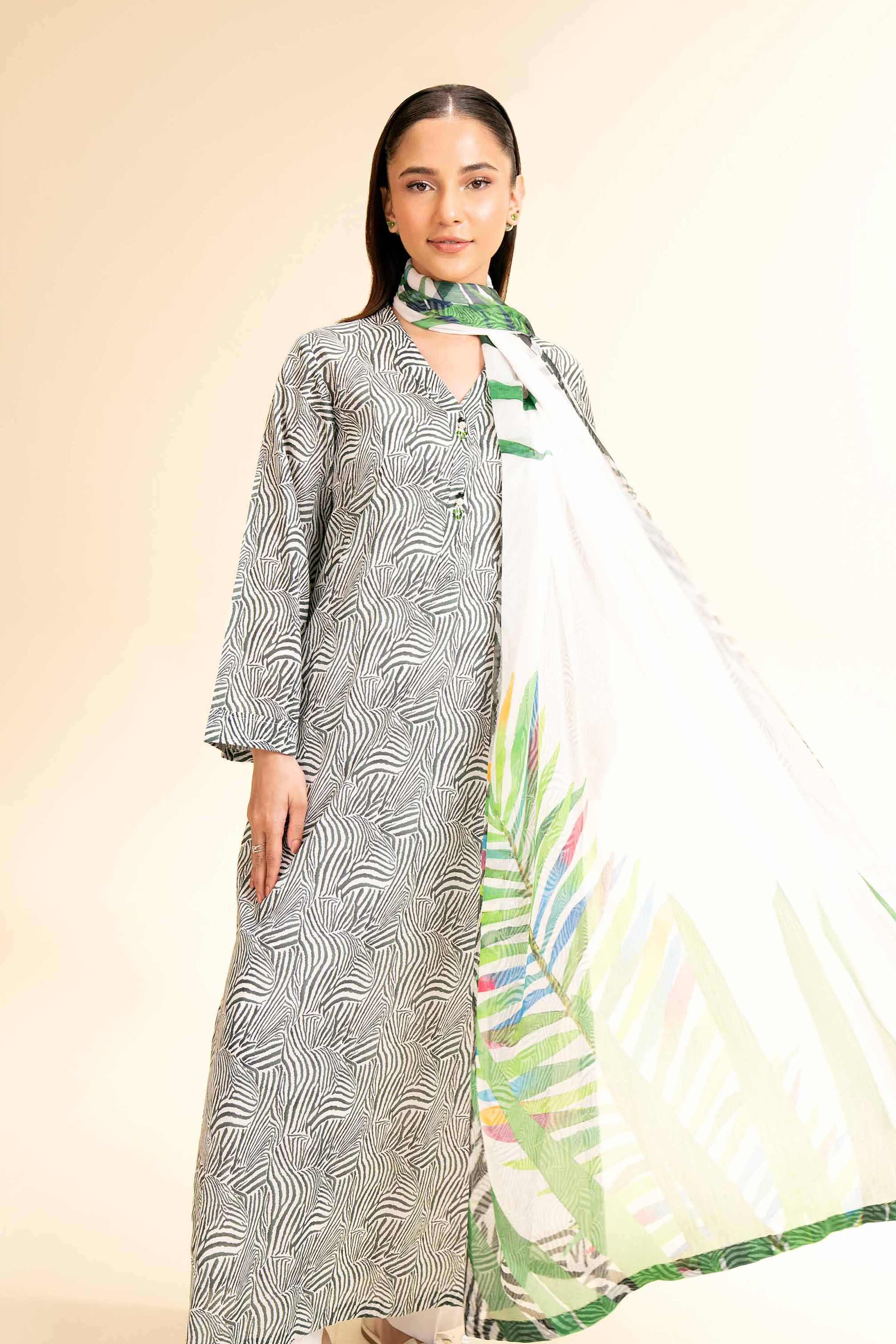3 Piece - Printed Suit - 42501234 for Women - Unstitched Collection | Nishat | Shop Online