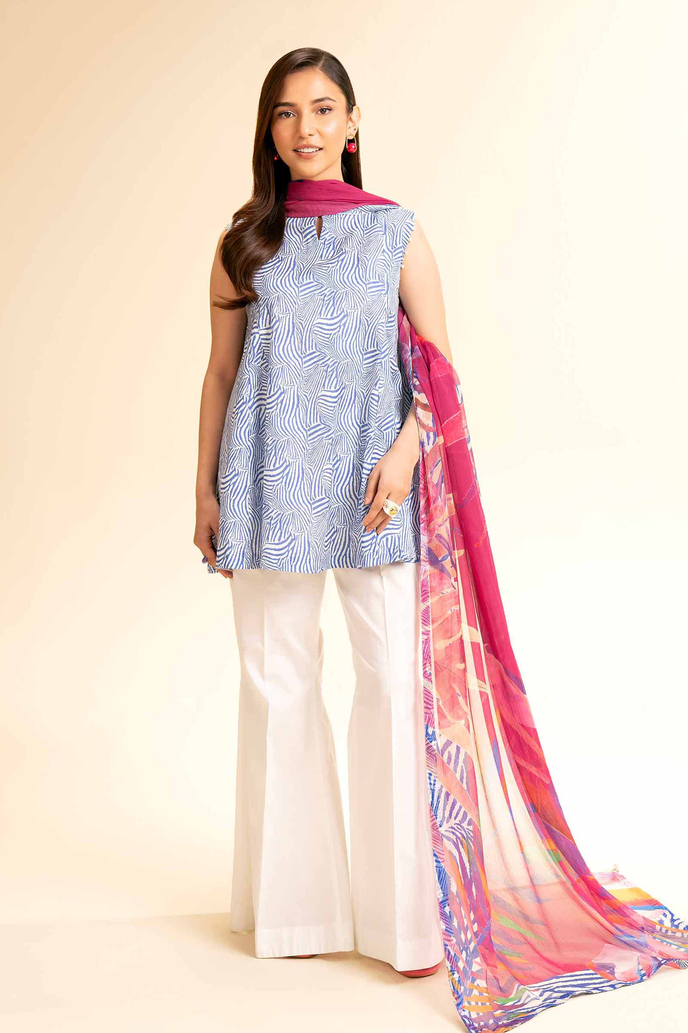 3 Piece - Printed Suit - 42501235 for Women - Unstitched Collection | Nishat | Shop Online