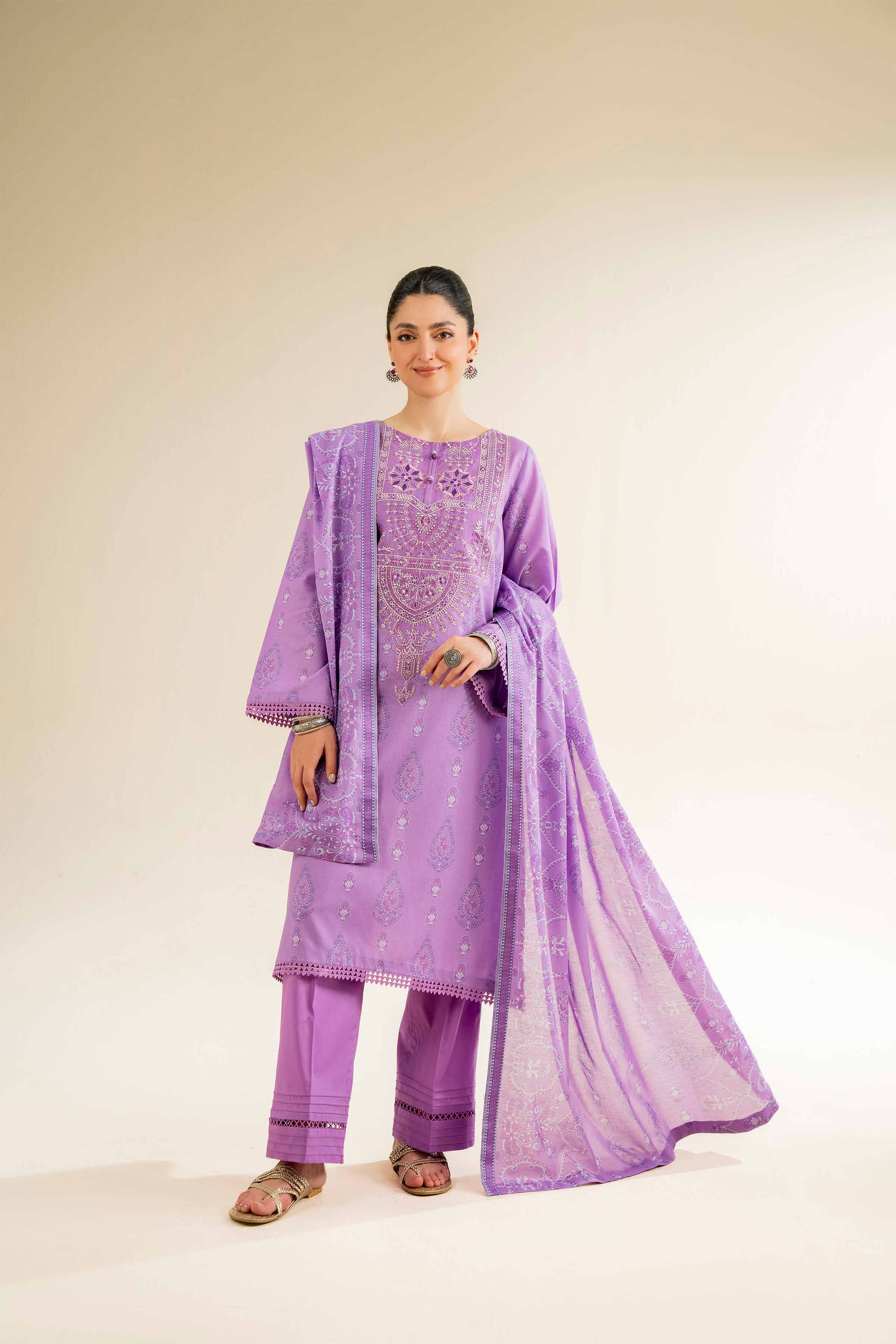 3 Piece - Printed Embroidered Suit - 42501237 for Women - Unstitched Collection | Nishat | Shop Online