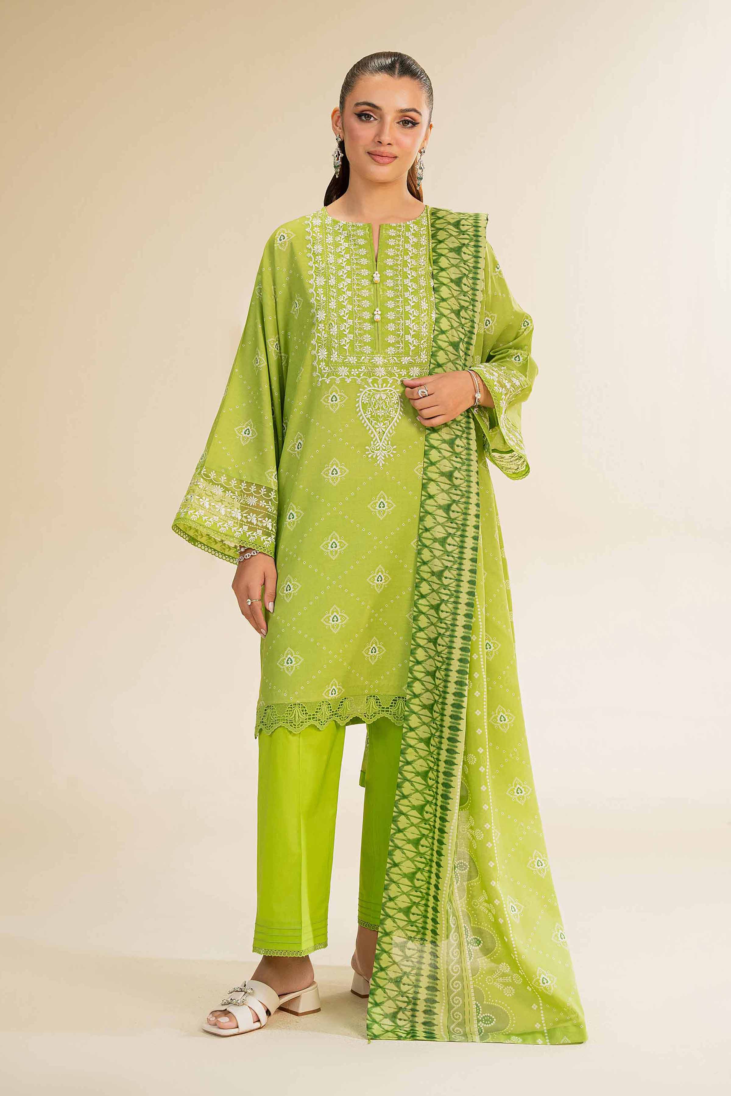3 Piece - Printed Embroidered Suit - 42501238 for Women - Unstitched Collection | Nishat | Shop Online