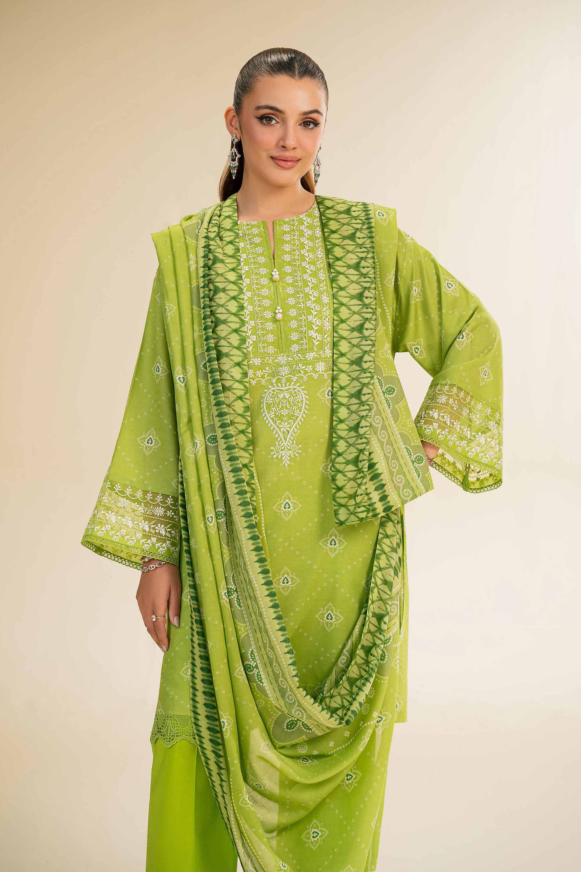 3 Piece - Printed Embroidered Suit - 42501238 for Women - Unstitched Collection | Nishat | Shop Online