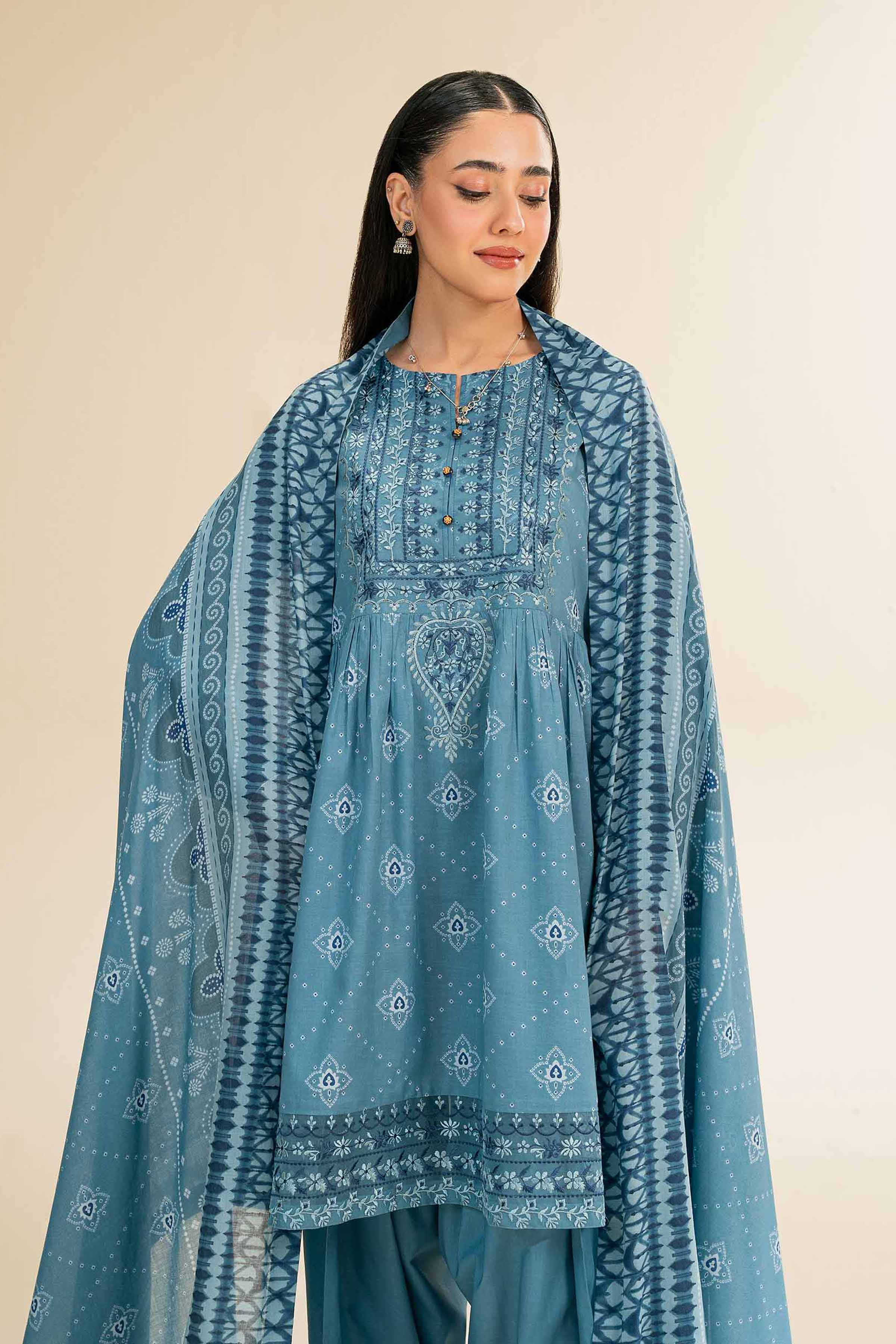 3 Piece - Printed Embroidered Suit - 42501239 for Women - Unstitched Collection | Nishat | Shop Online