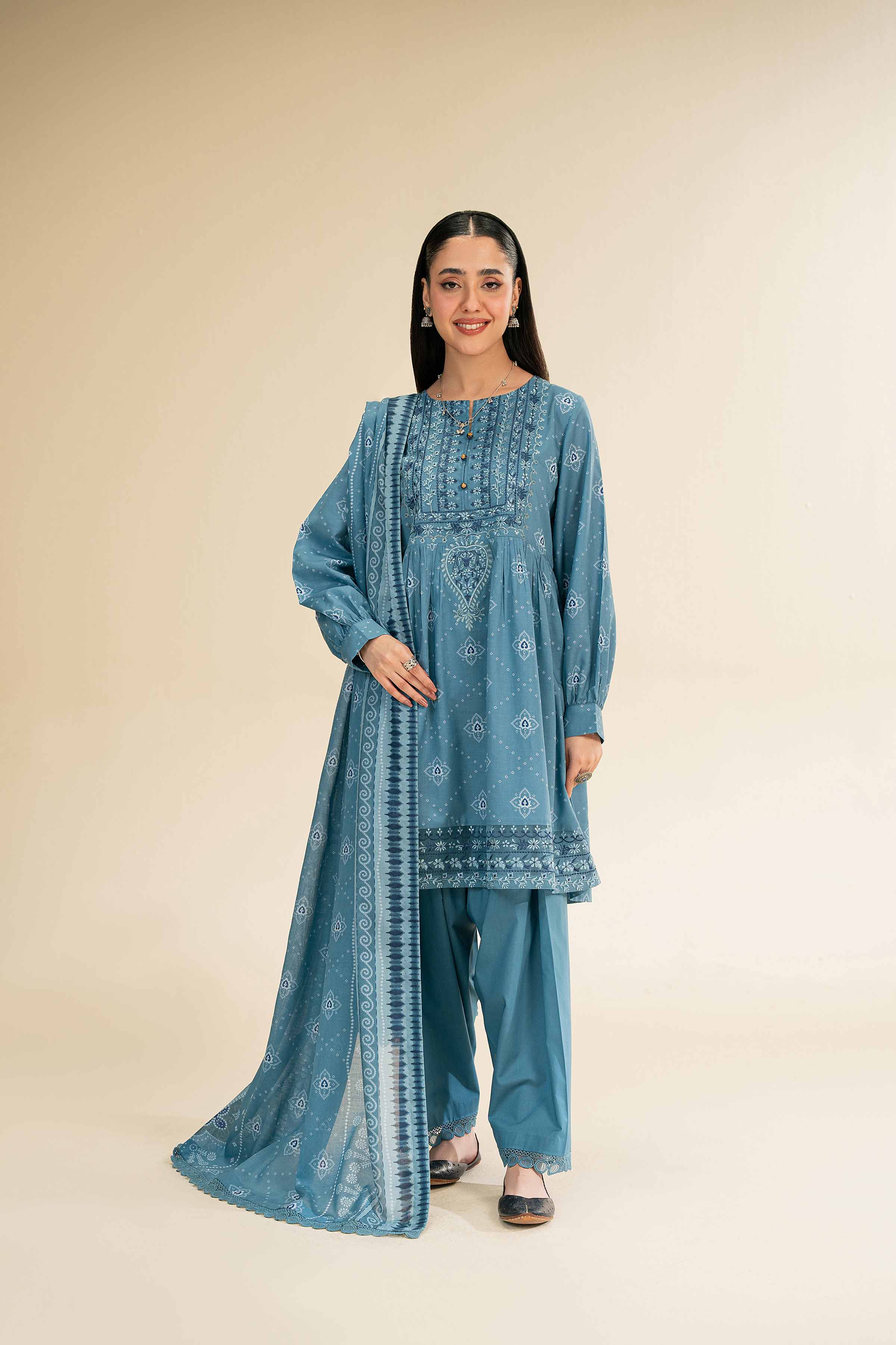 3 Piece - Printed Embroidered Suit - 42501239 for Women - Unstitched Collection | Nishat | Shop Online