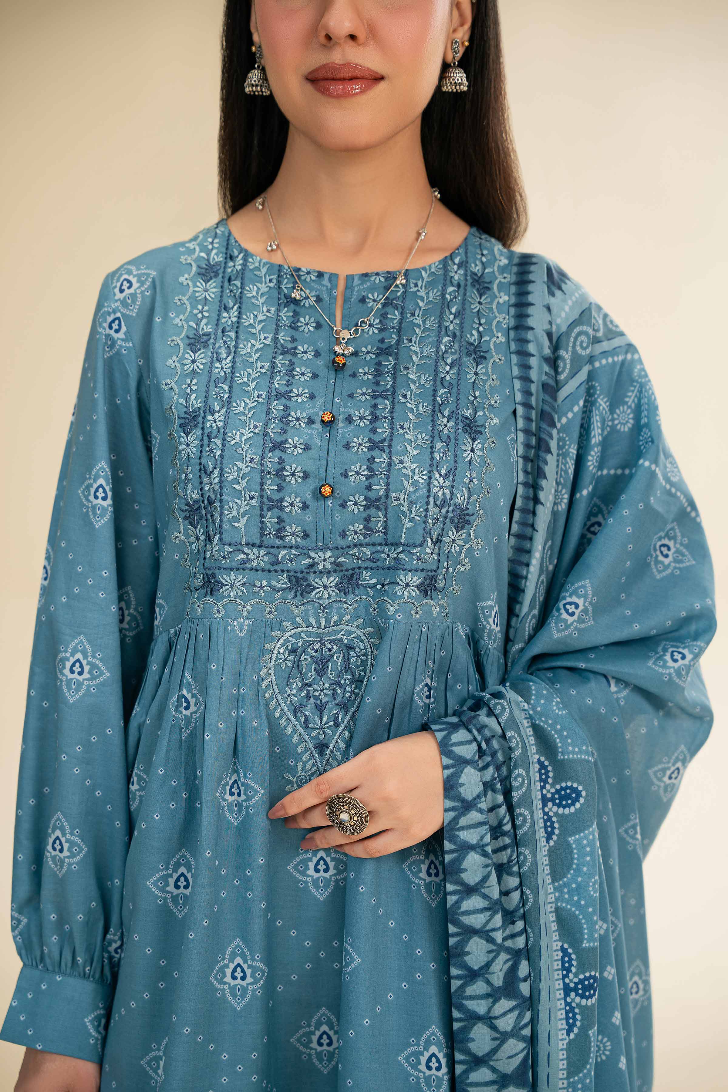 3 Piece - Printed Embroidered Suit - 42501239 for Women - Unstitched Collection | Nishat | Shop Online