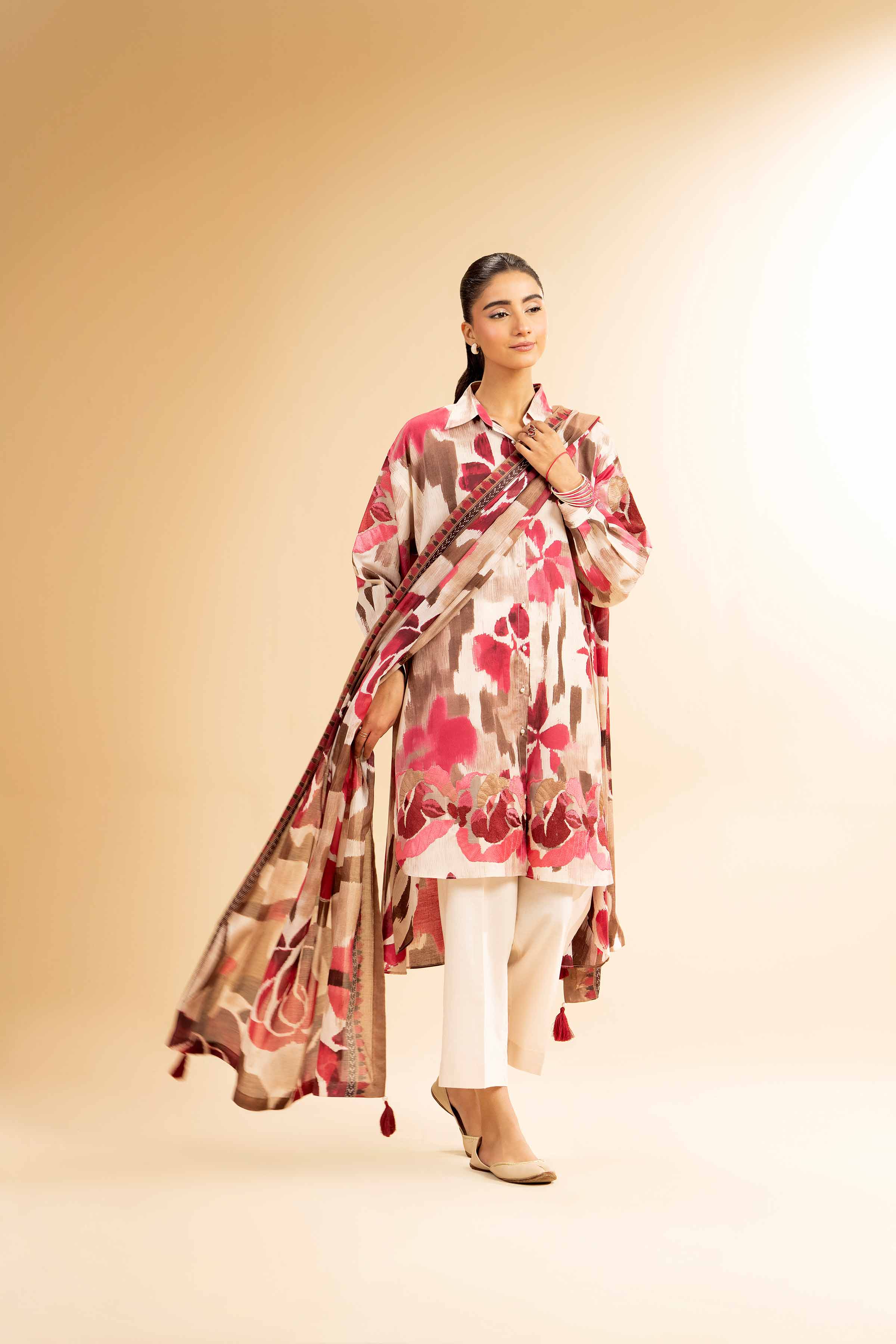 3 Piece - Printed Embroidered Suit - 42501241 for Women - Unstitched Collection | Nishat | Shop Online