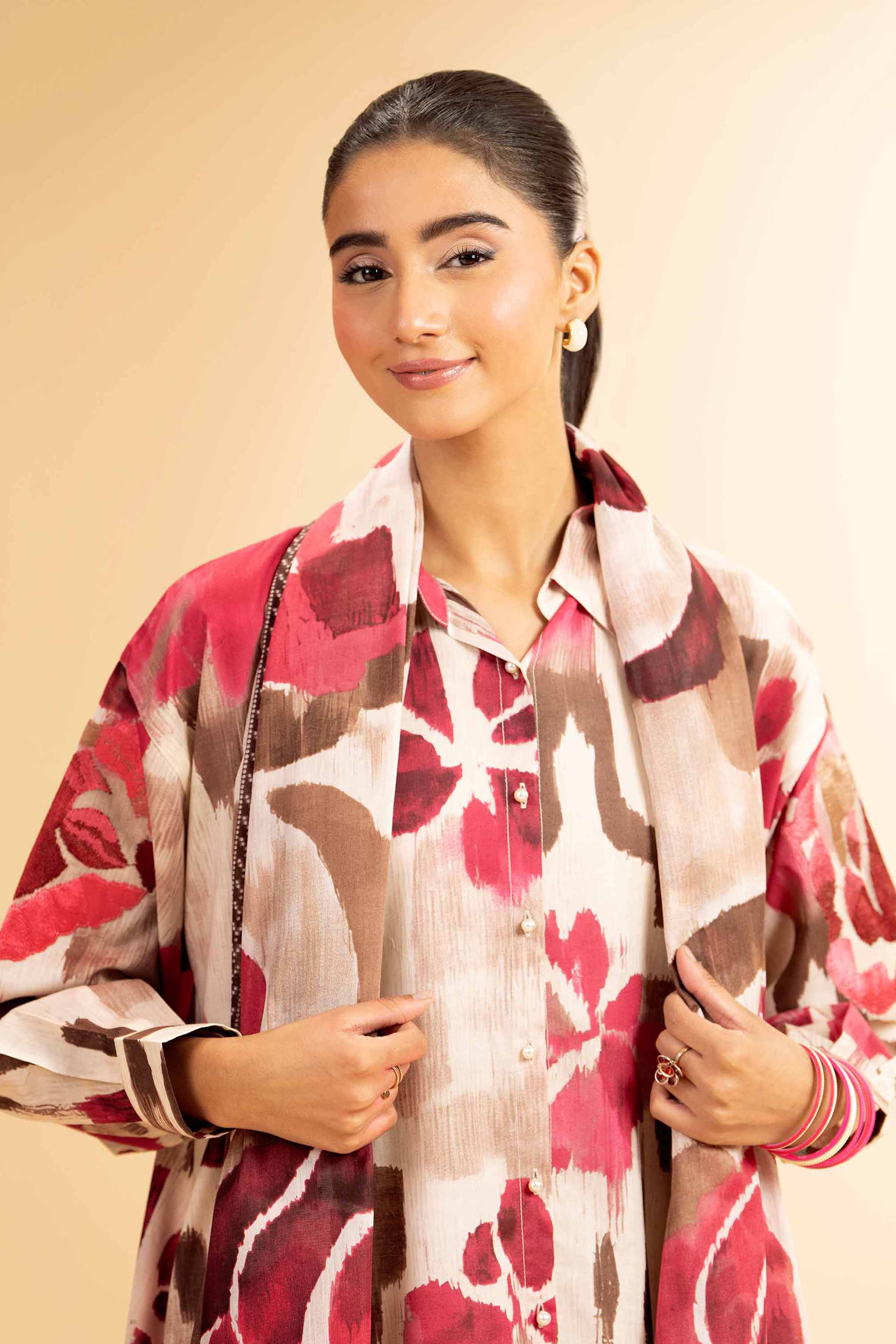 3 Piece - Printed Embroidered Suit - 42501241 for Women - Unstitched Collection | Nishat | Shop Online