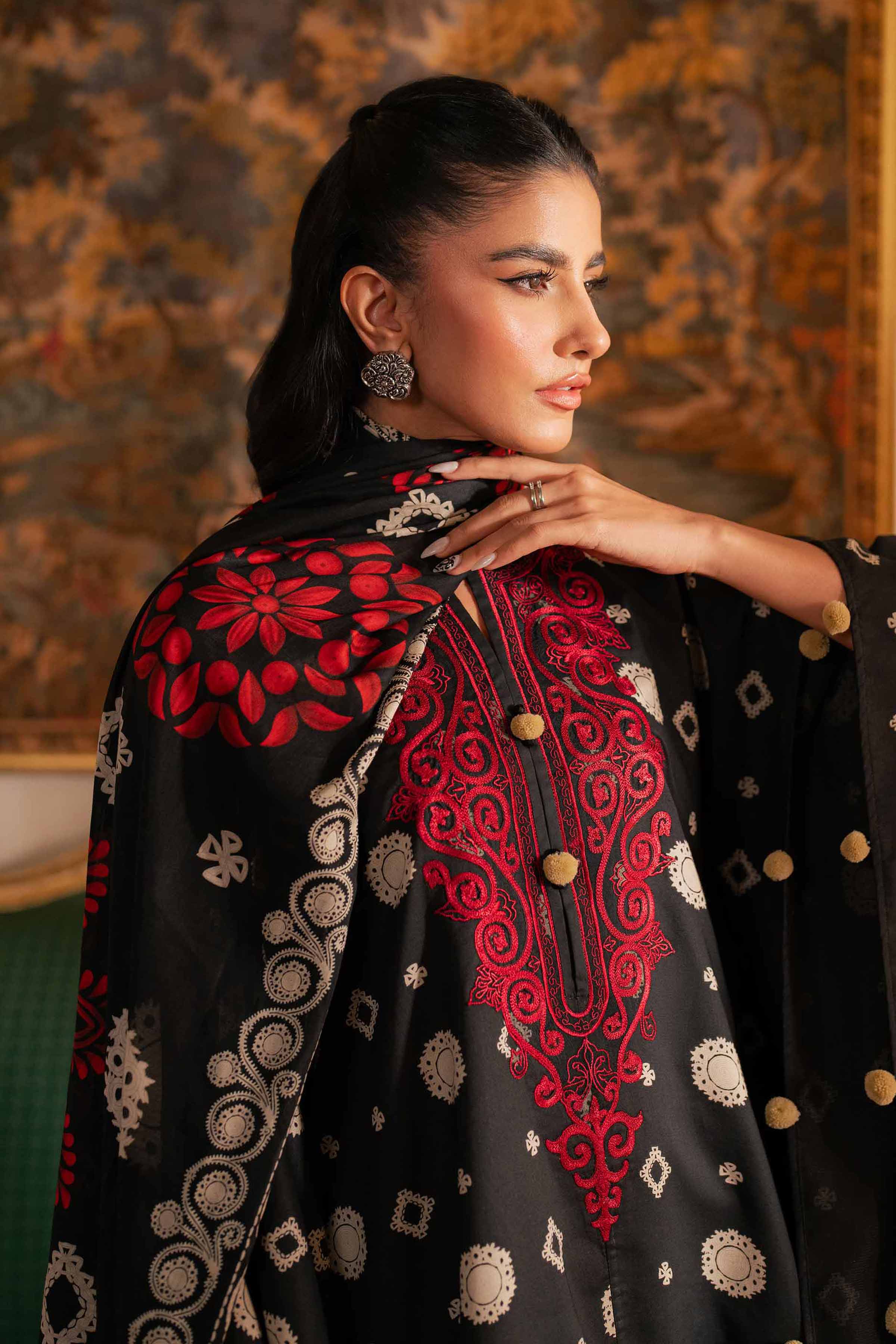 3 Piece - Printed Embroidered Suit - 42501242 for Women - Unstitched Collection | Nishat | Shop Online