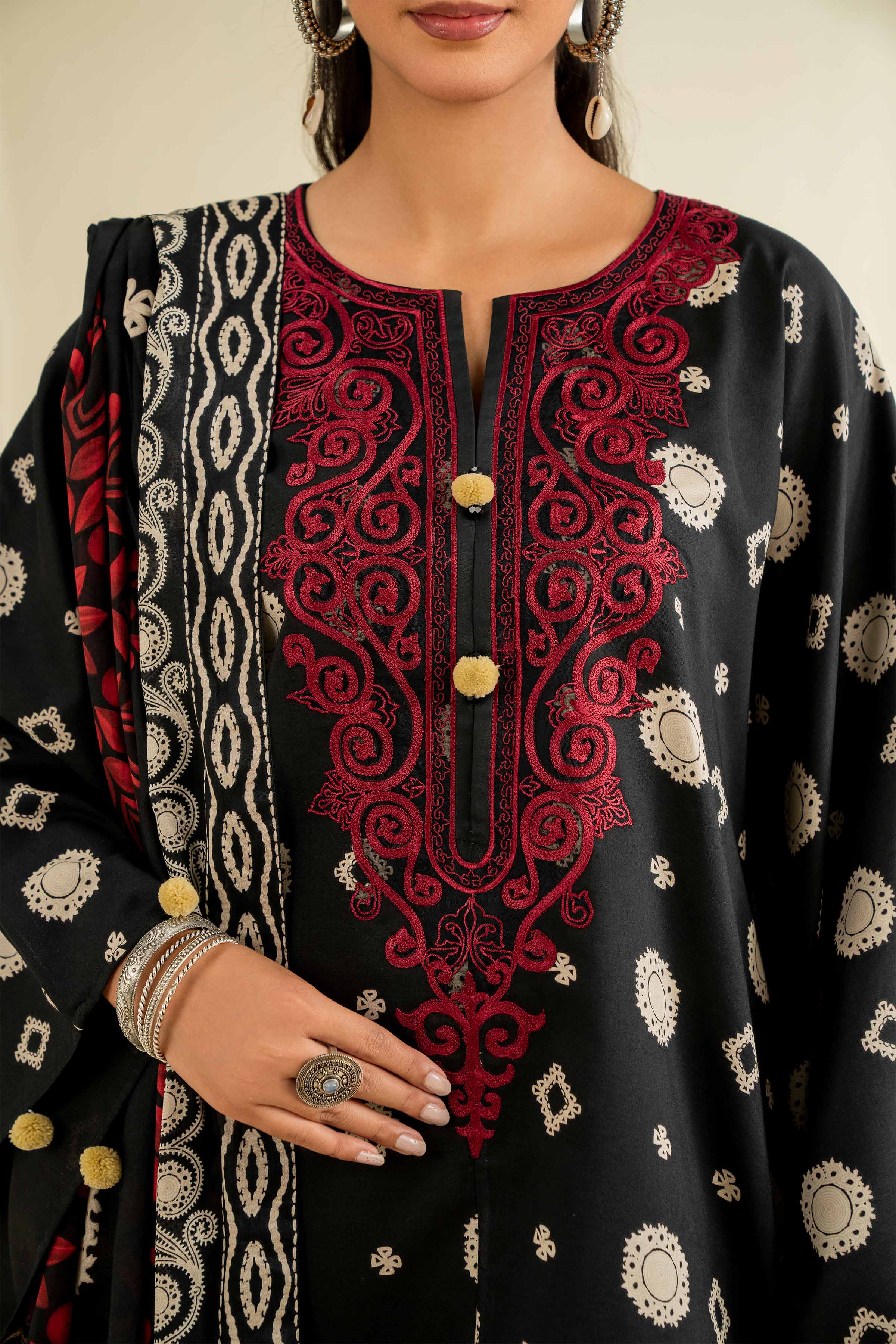 3 Piece - Printed Embroidered Suit - 42501242 for Women - Unstitched Collection | Nishat | Shop Online