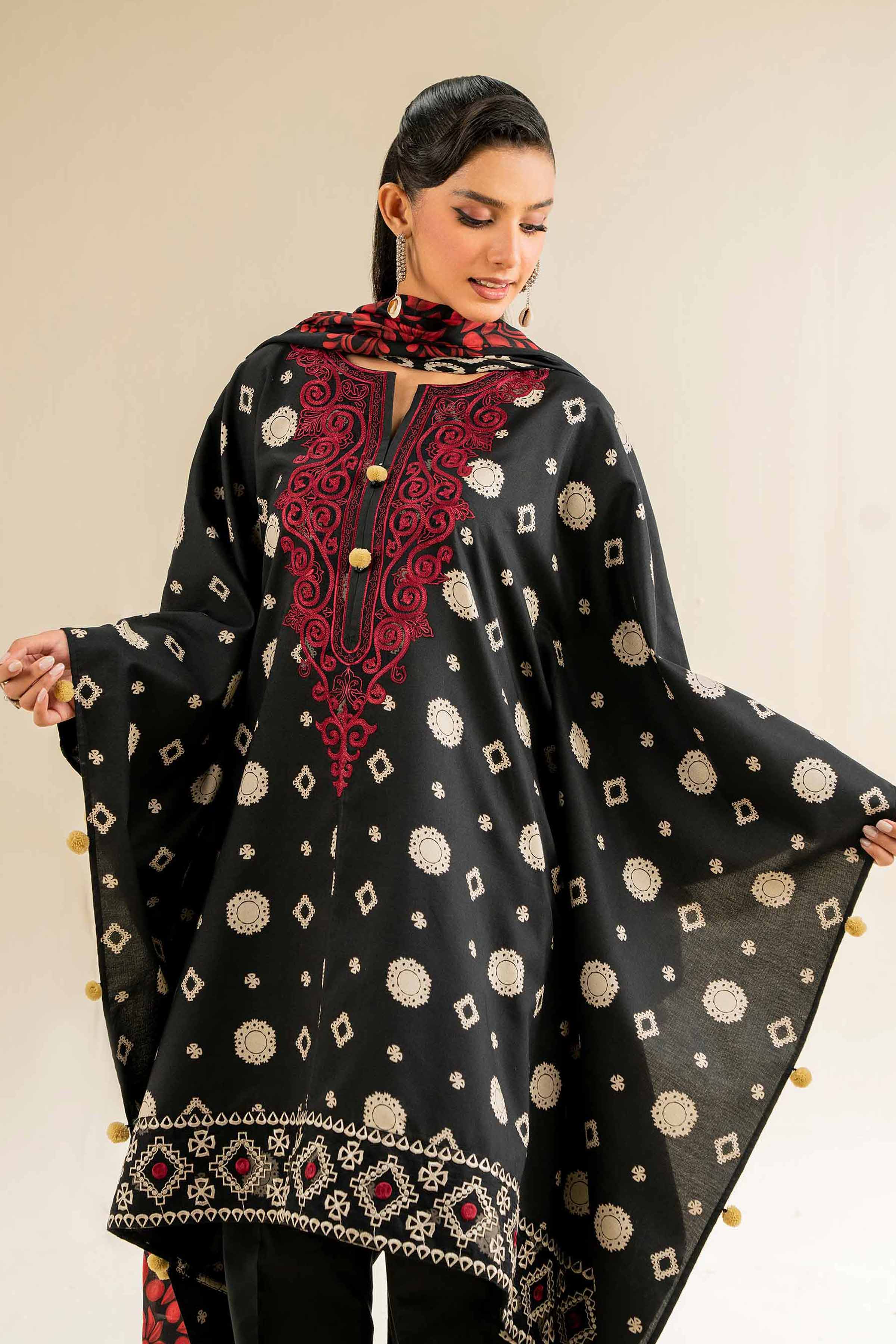3 Piece - Printed Embroidered Suit - 42501242 for Women - Unstitched Collection | Nishat | Shop Online