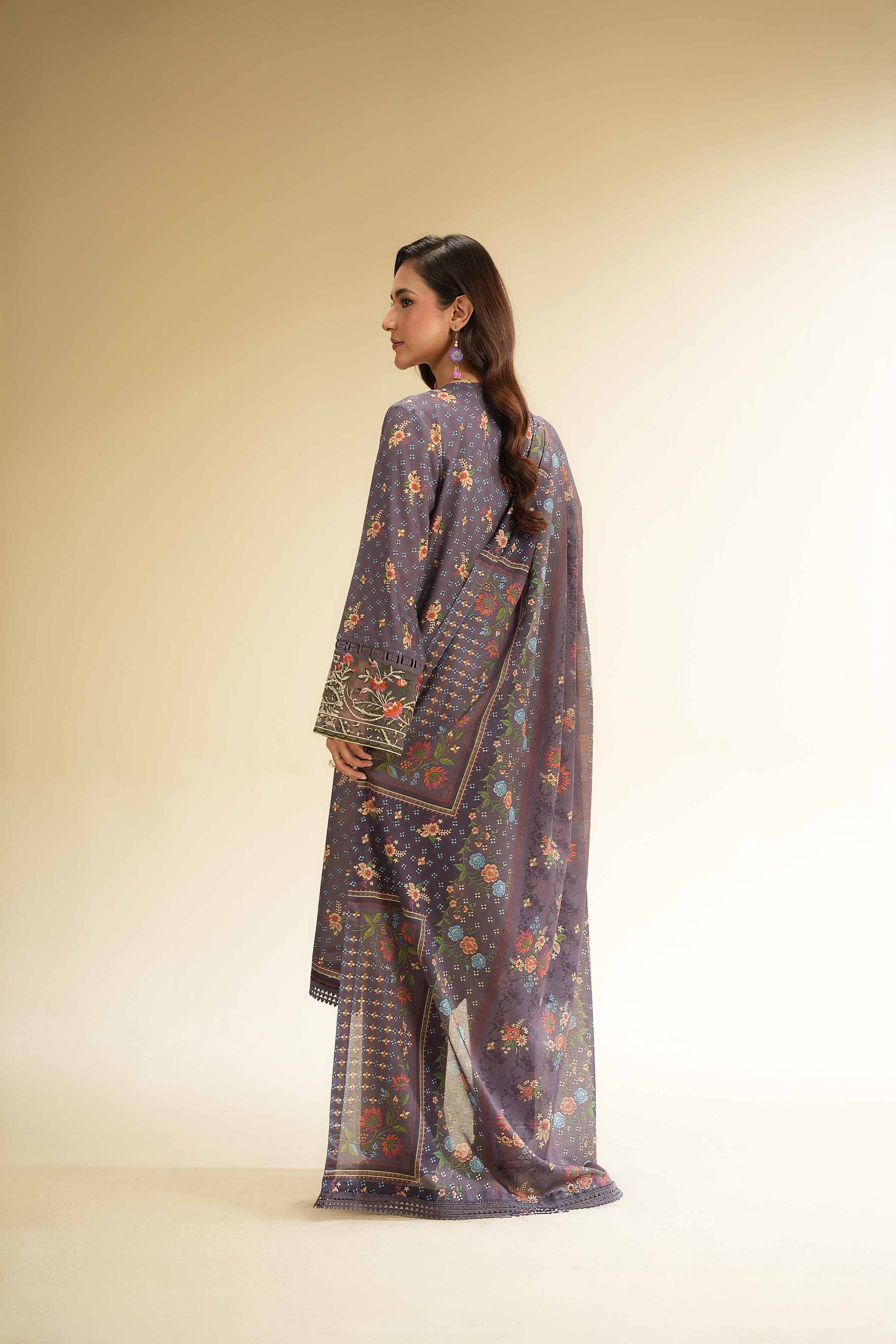 3 Piece - Printed Embroidered Suit - 42501244 for Women - Unstitched Collection | Nishat | Shop Online