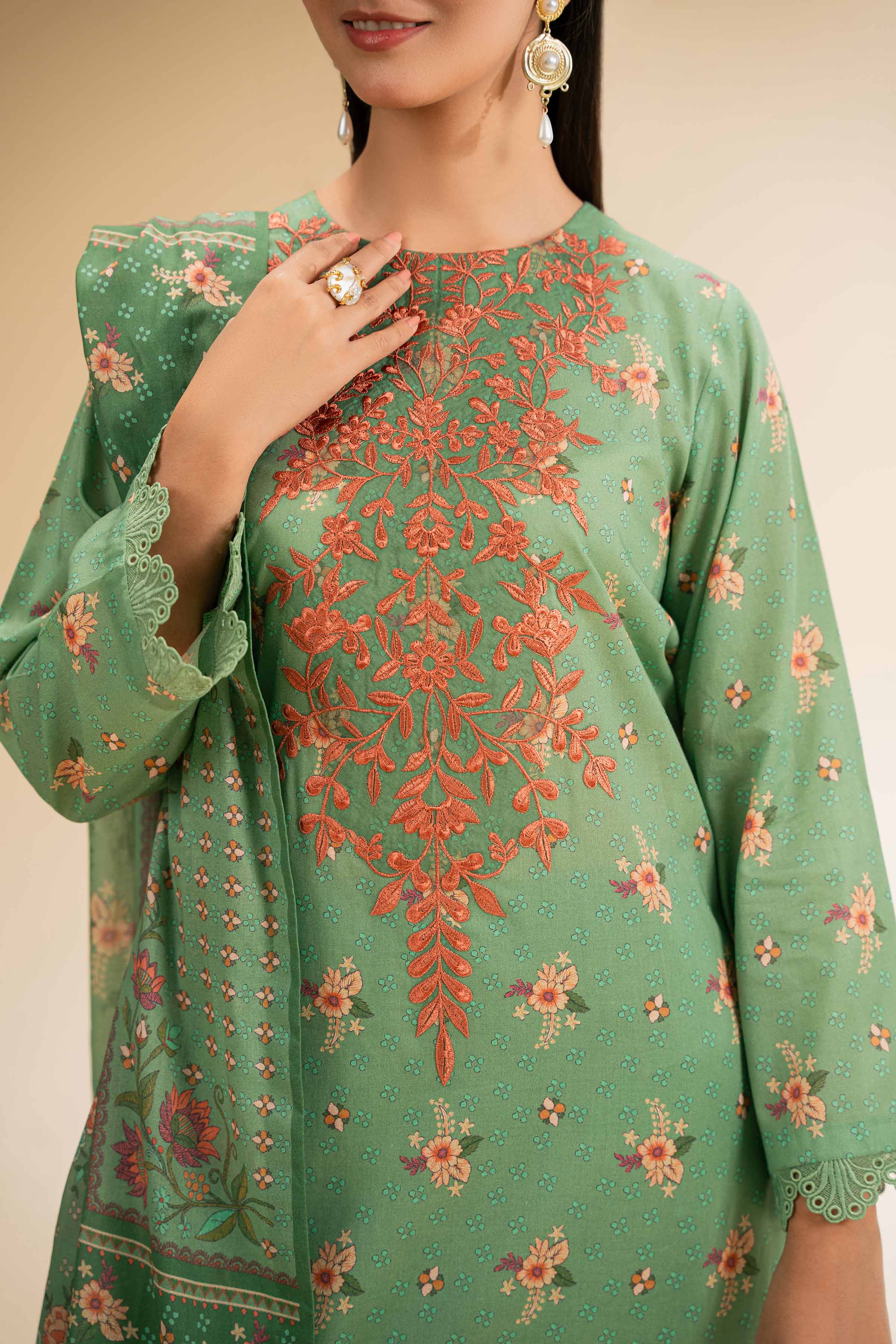 3 Piece - Printed Embroidered Suit - 42501245 for Women - Unstitched Collection | Nishat | Shop Online