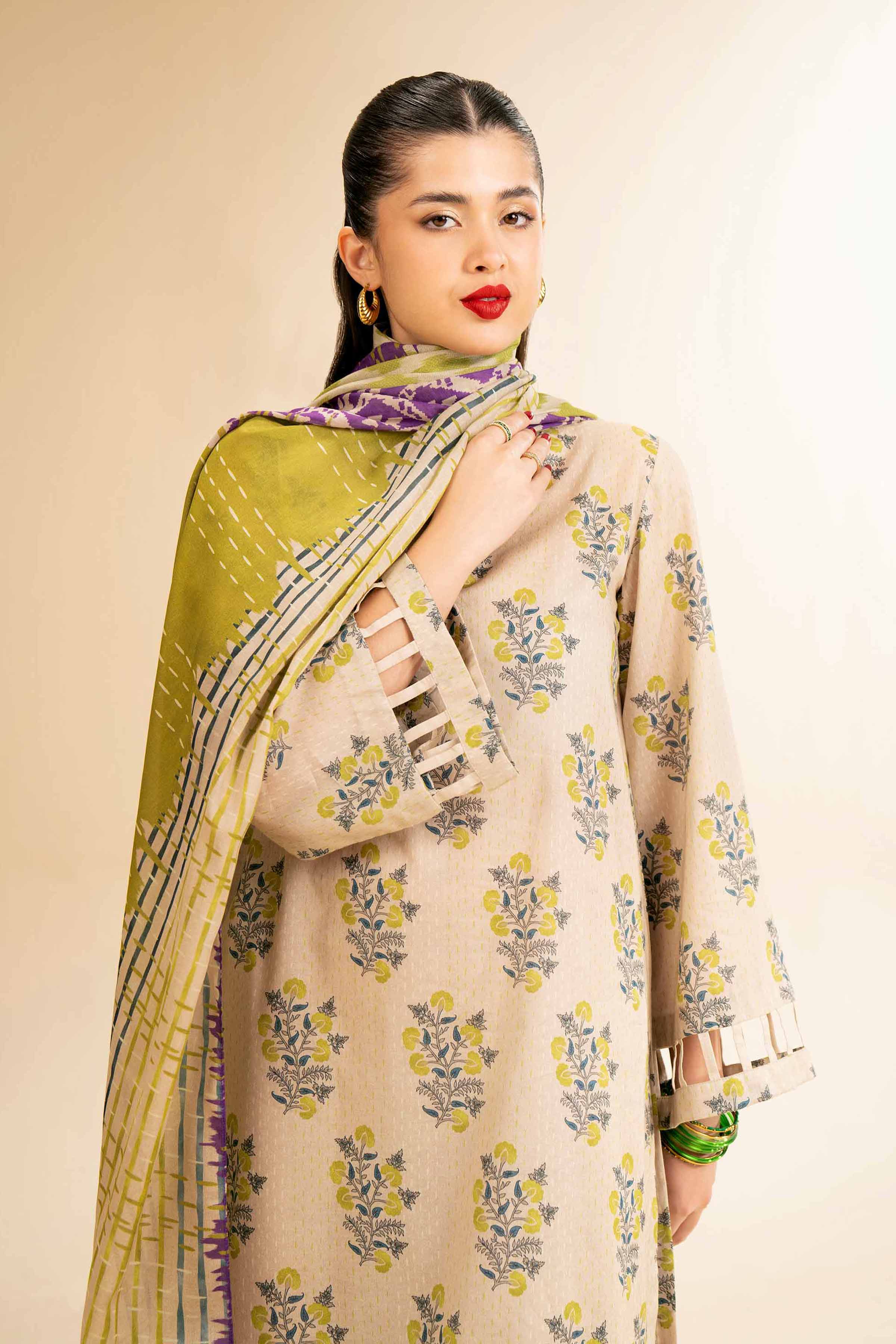 3 Piece - Printed Suit - 42501250 for Women - Unstitched Collection | Nishat | Shop Online