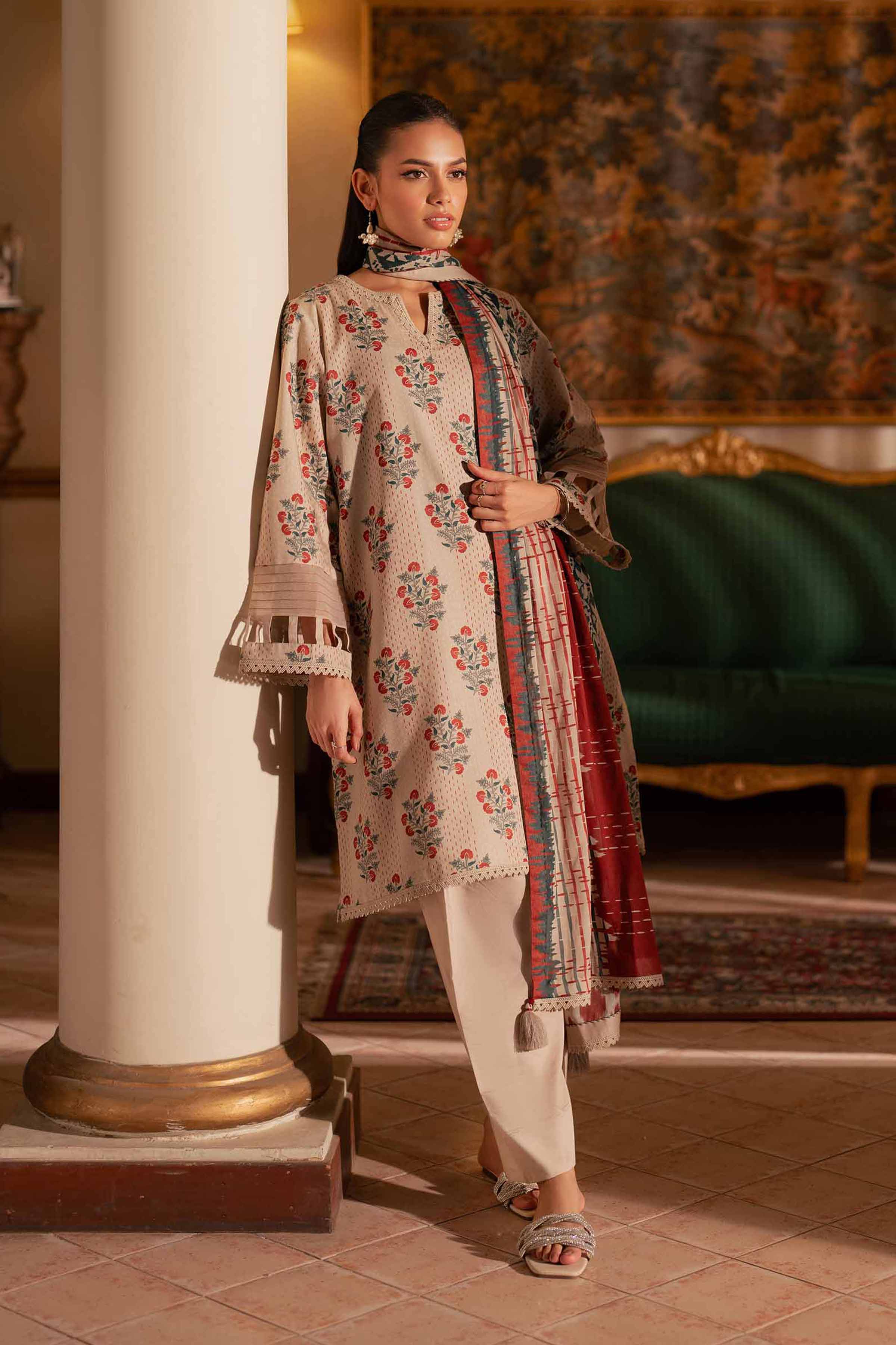 3 Piece - Printed Suit - 42501251 for Women - Unstitched Collection | Nishat | Shop Online