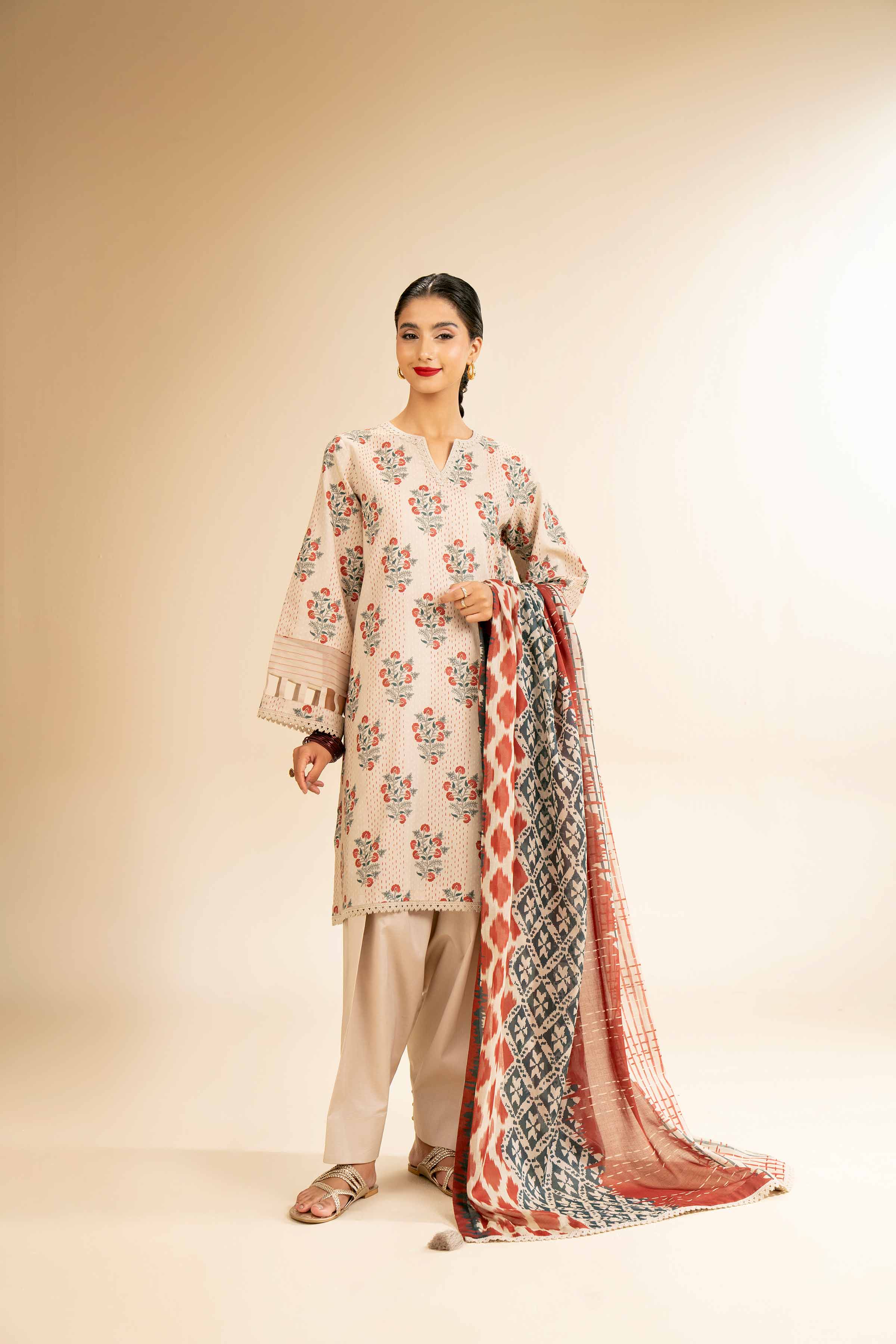 3 Piece - Printed Suit - 42501251 for Women - Unstitched Collection | Nishat | Shop Online