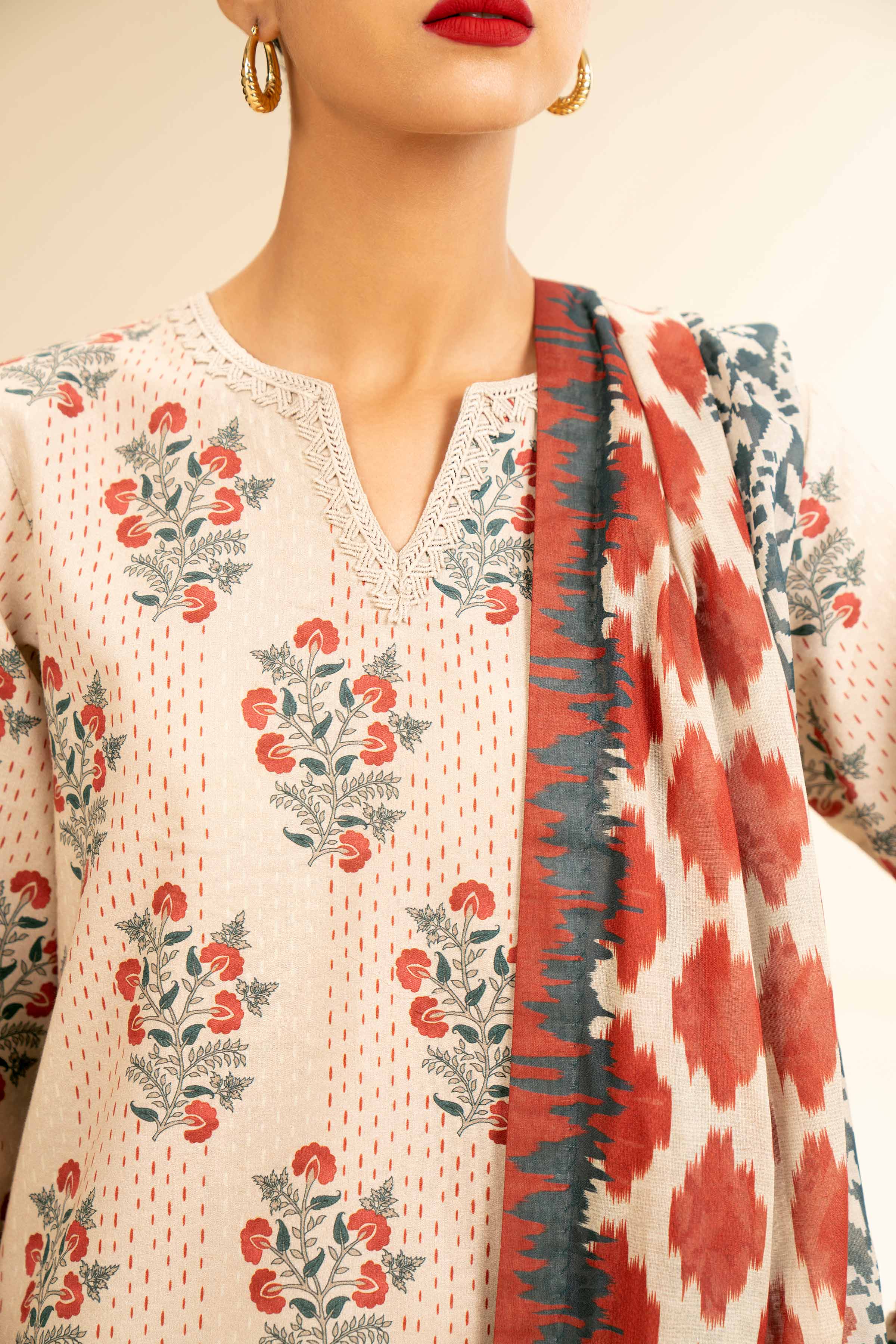 3 Piece - Printed Suit - 42501251 for Women - Unstitched Collection | Nishat | Shop Online