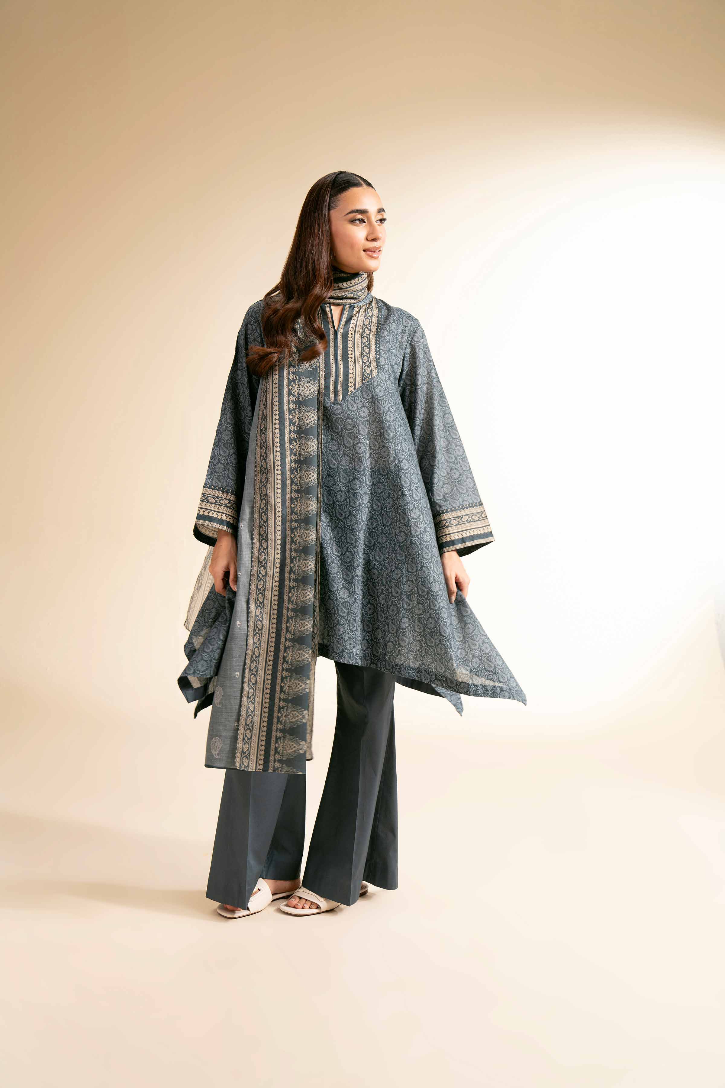 3 Piece - Printed Suit - 42501252 for Women - Unstitched Collection | Nishat | Shop Online