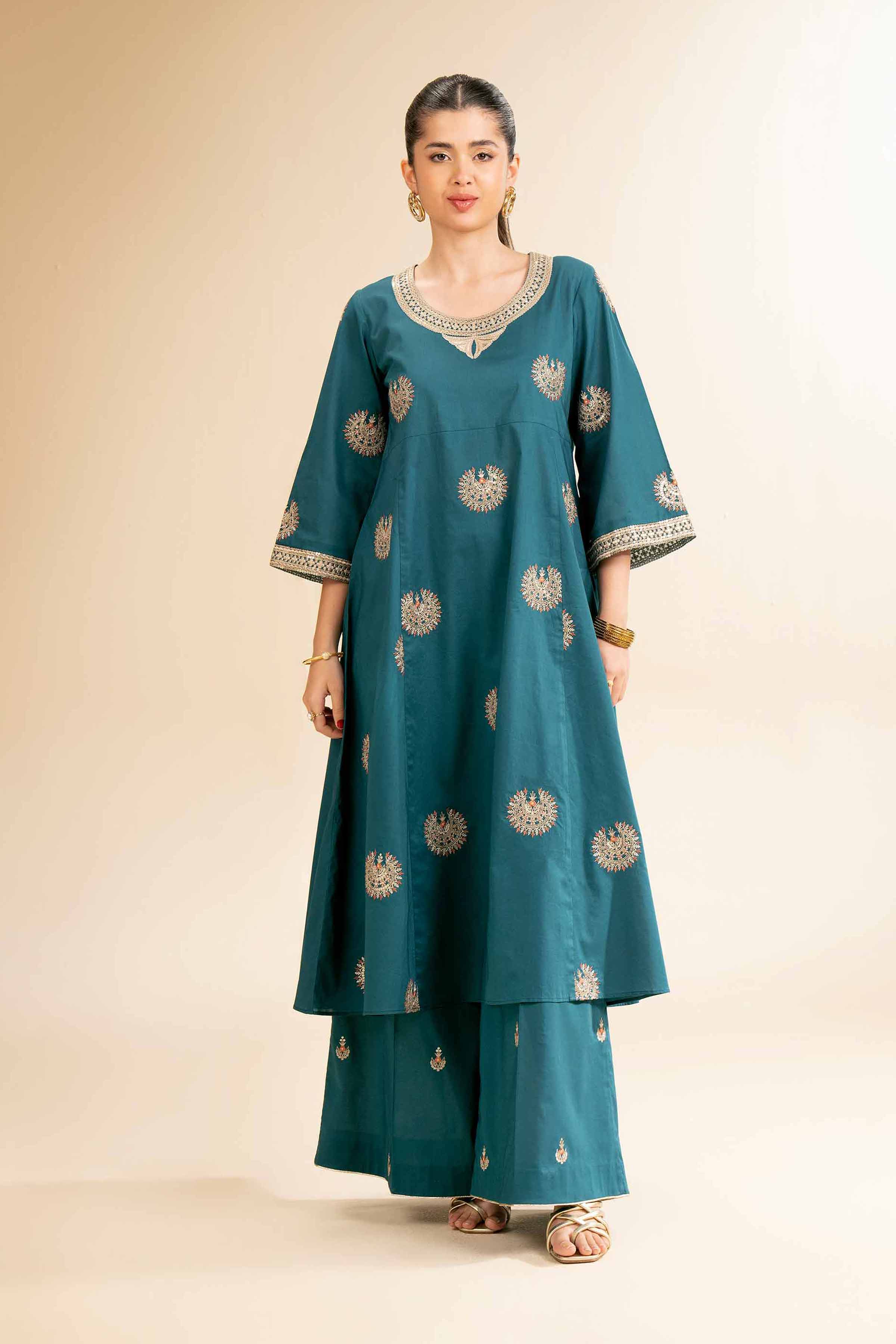 2 Piece - Dyed Embroidered Suit - 42501257 for Women - Unstitched Collection | Nishat | Shop Online