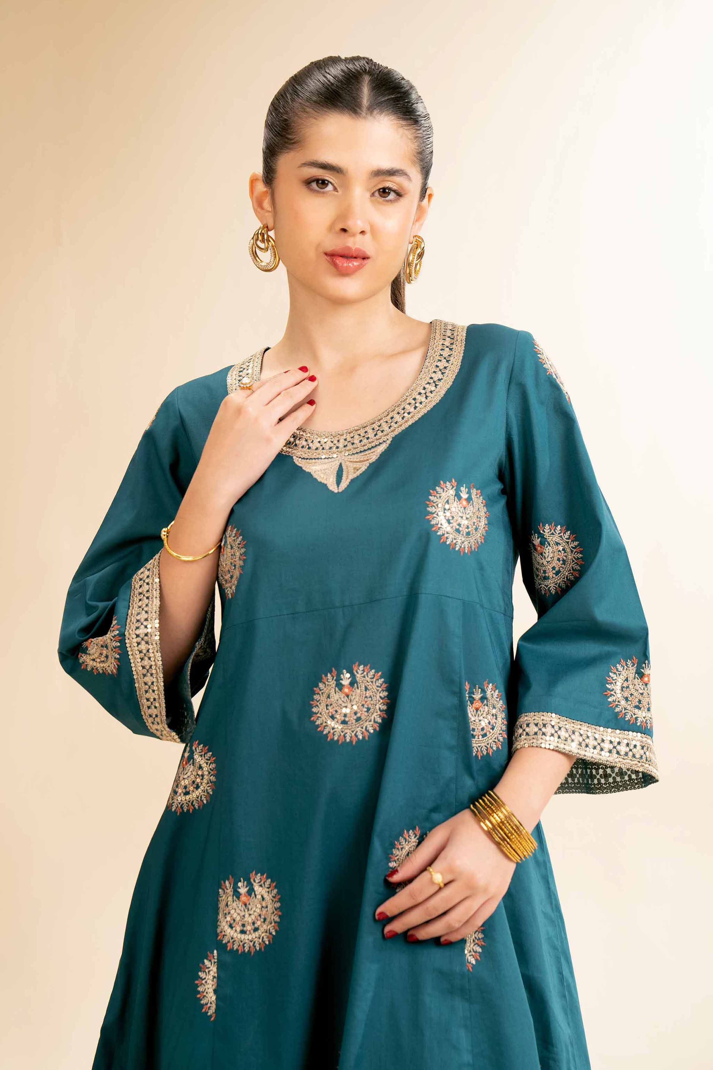 2 Piece - Dyed Embroidered Suit - 42501257 for Women - Unstitched Collection | Nishat | Shop Online