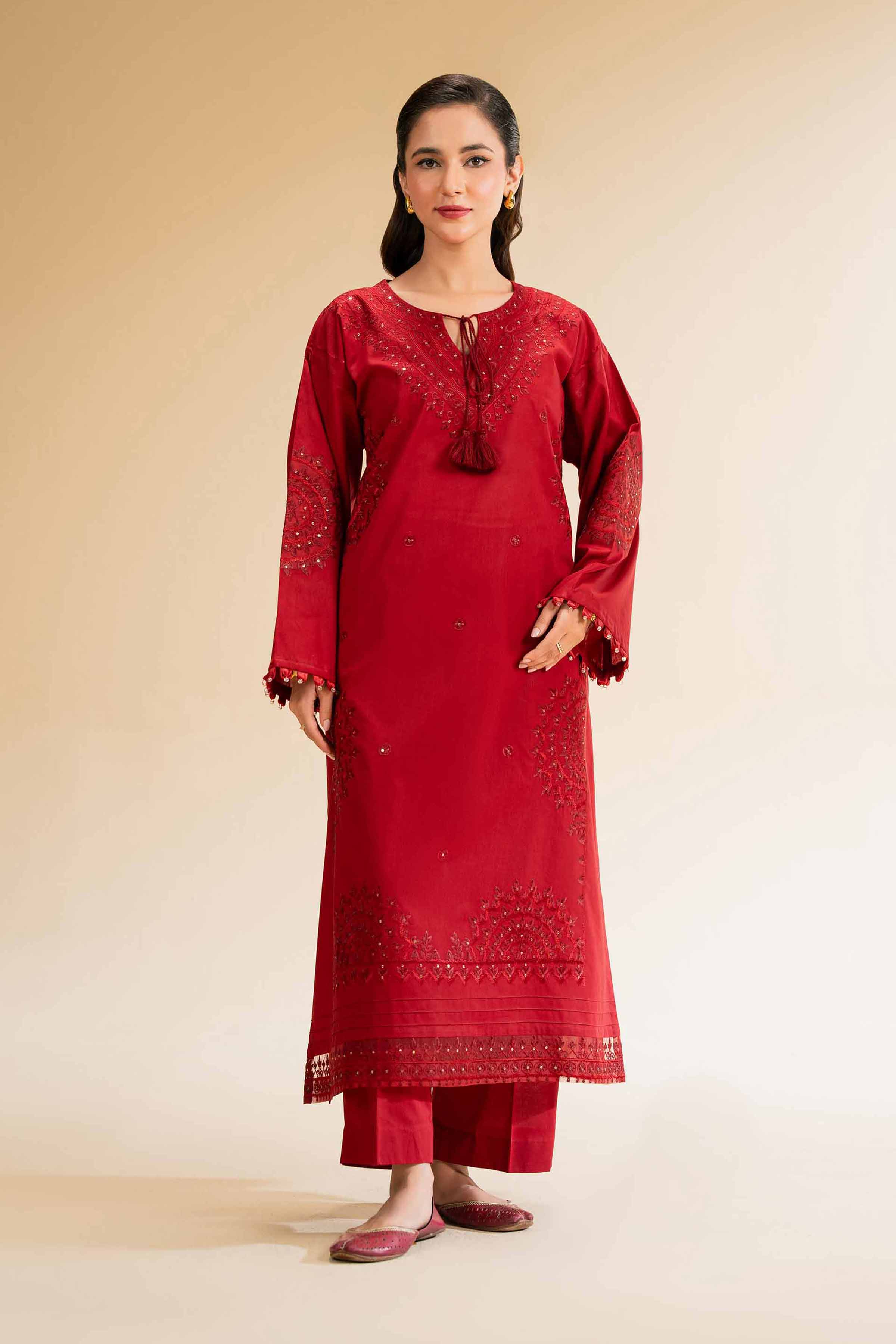 2 Piece - Dyed Embroidered Suit - 42501259 for Women - Unstitched Collection | Nishat | Shop Online