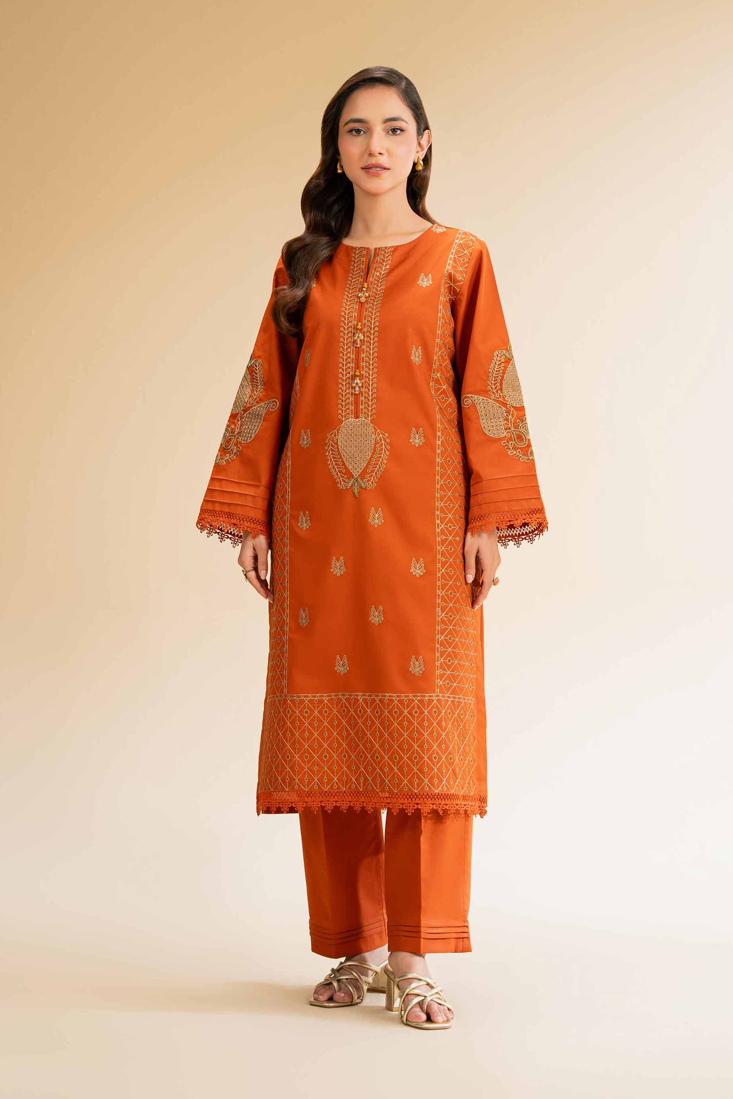 2 Piece - Dyed Embroidered Suit - 42501262 for Women - Unstitched Collection | Nishat | Shop Online