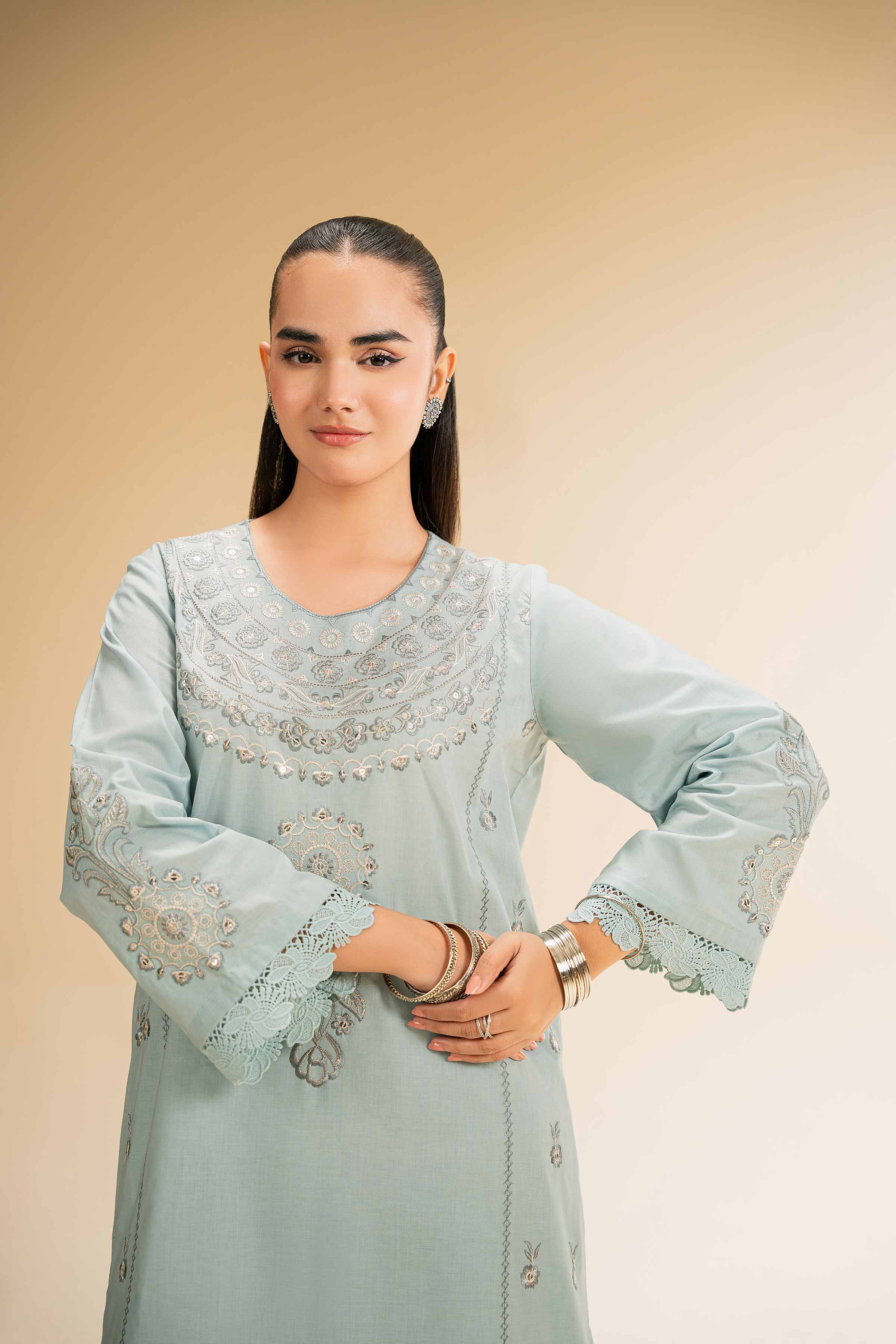 2 Piece - Dyed Embroidered Suit - 42501263 for Women - Unstitched Collection | Nishat | Shop Online