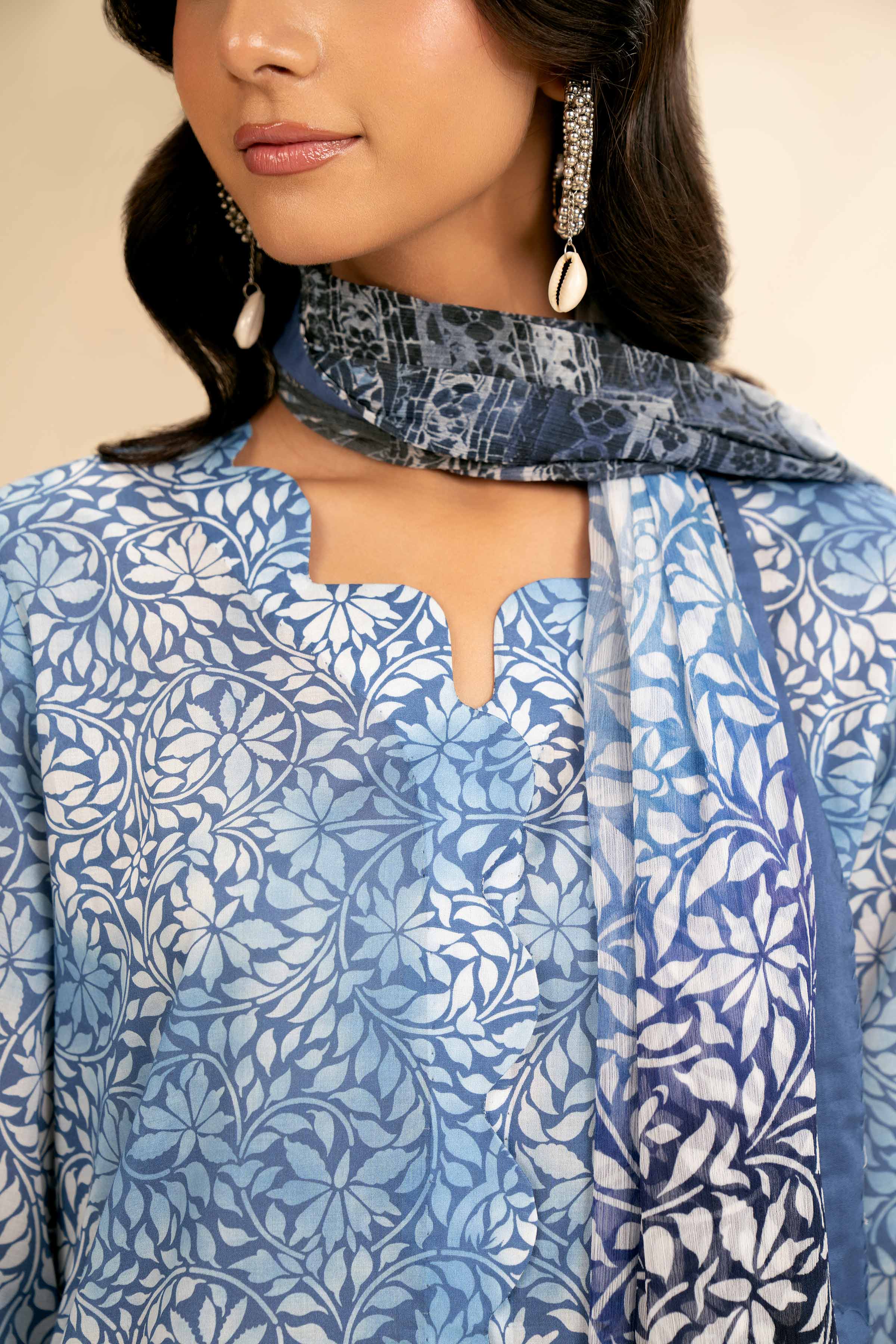 2 Piece - Printed With Laces Suit - 42501271 for Women - Unstitched Collection | Nishat | Shop Online