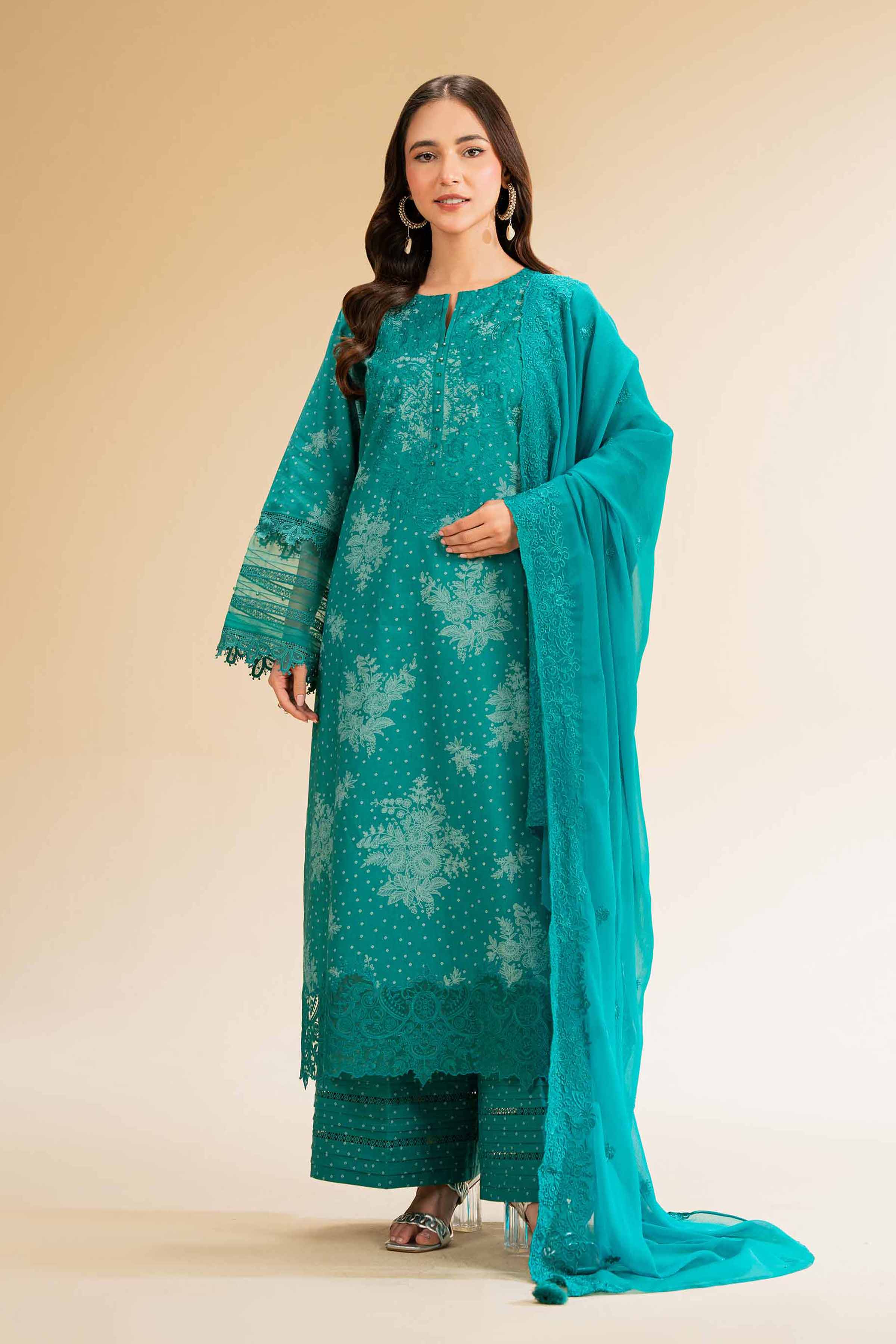 3 Piece - Printed Embroidered Suit - 42501278 for Women - Unstitched Collection | Nishat | Shop Online