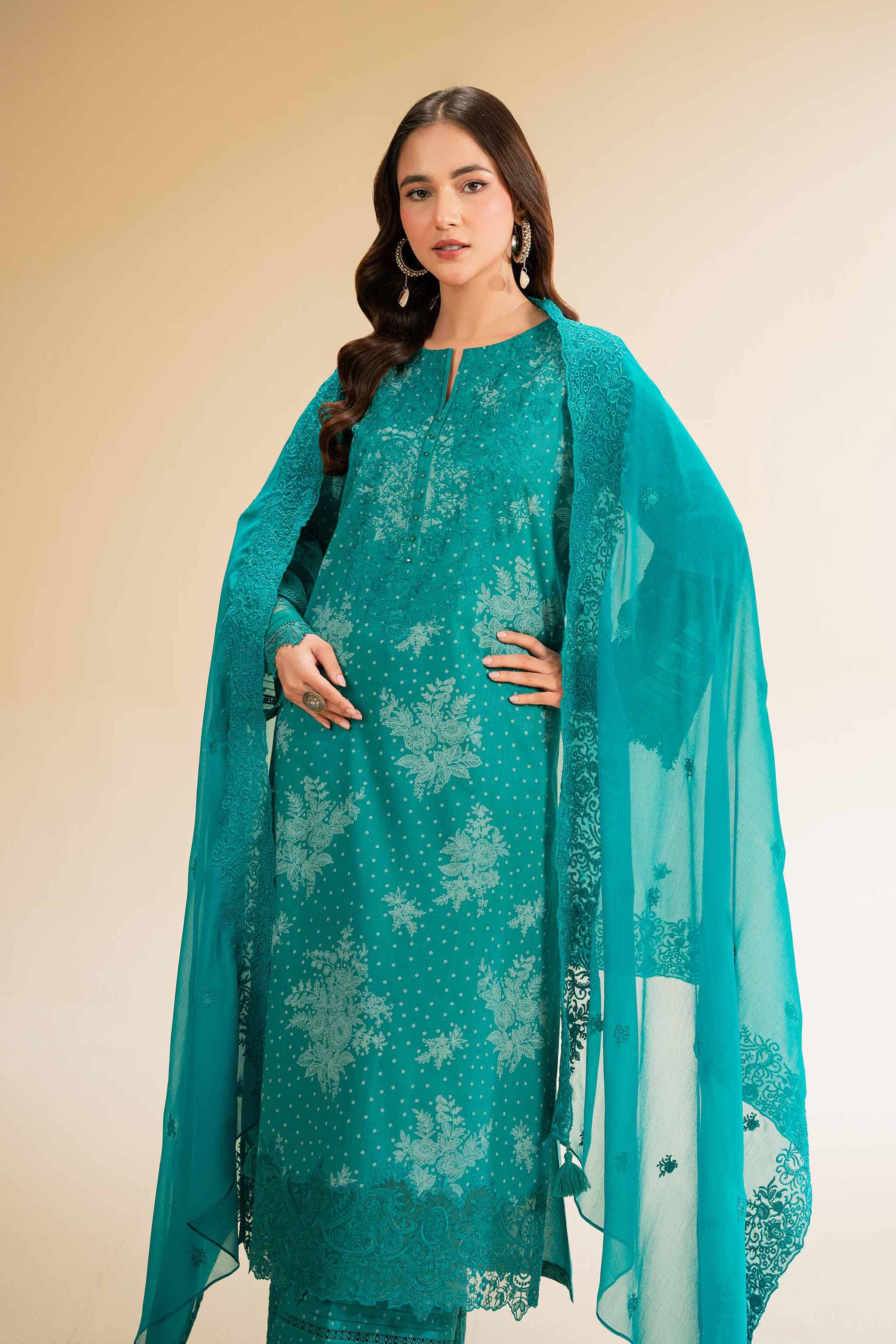 3 Piece - Printed Embroidered Suit - 42501278 for Women - Unstitched Collection | Nishat | Shop Online