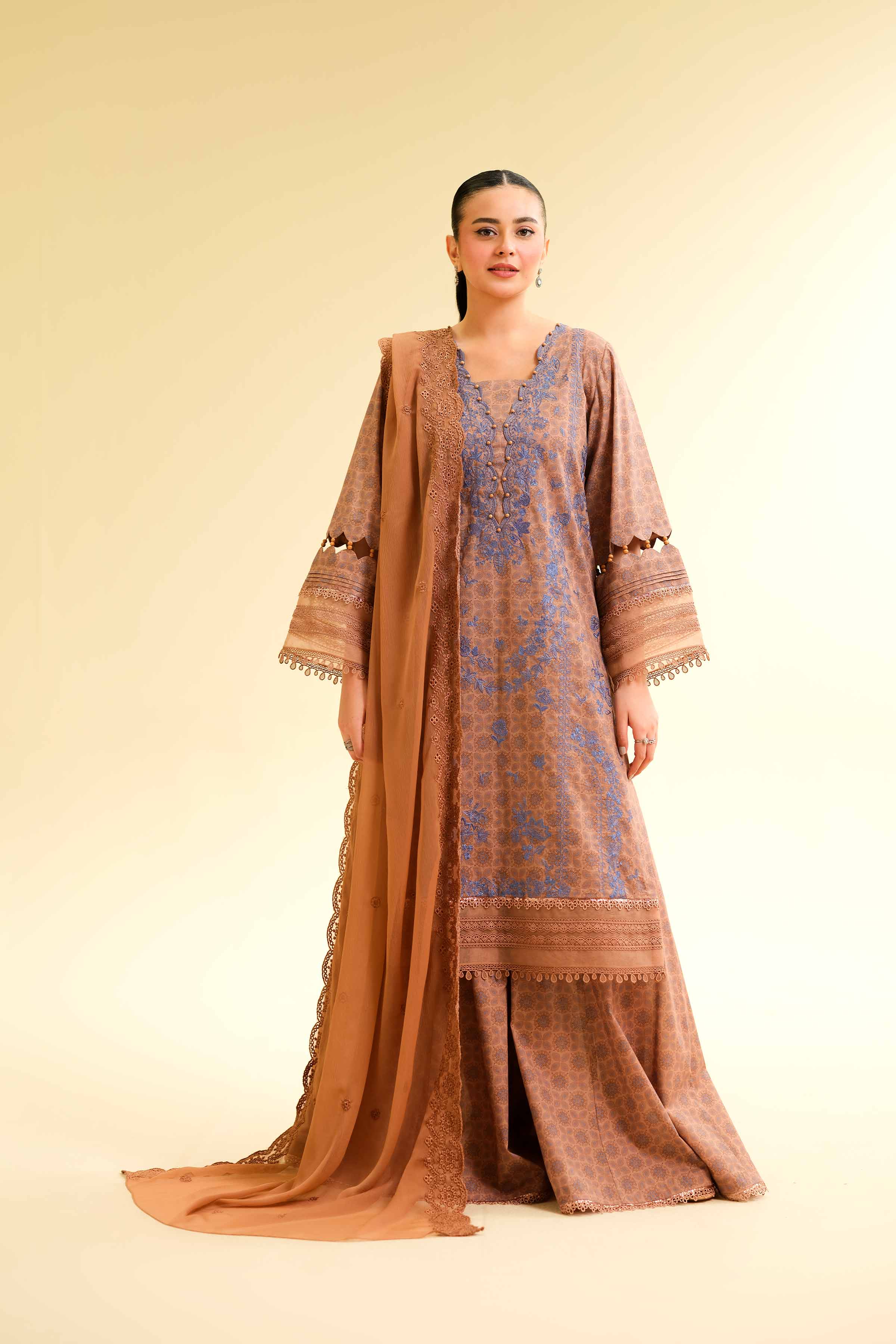 3 Piece - Printed Embroidered Suit - 42501282 for Women - Unstitched Collection | Nishat | Shop Online
