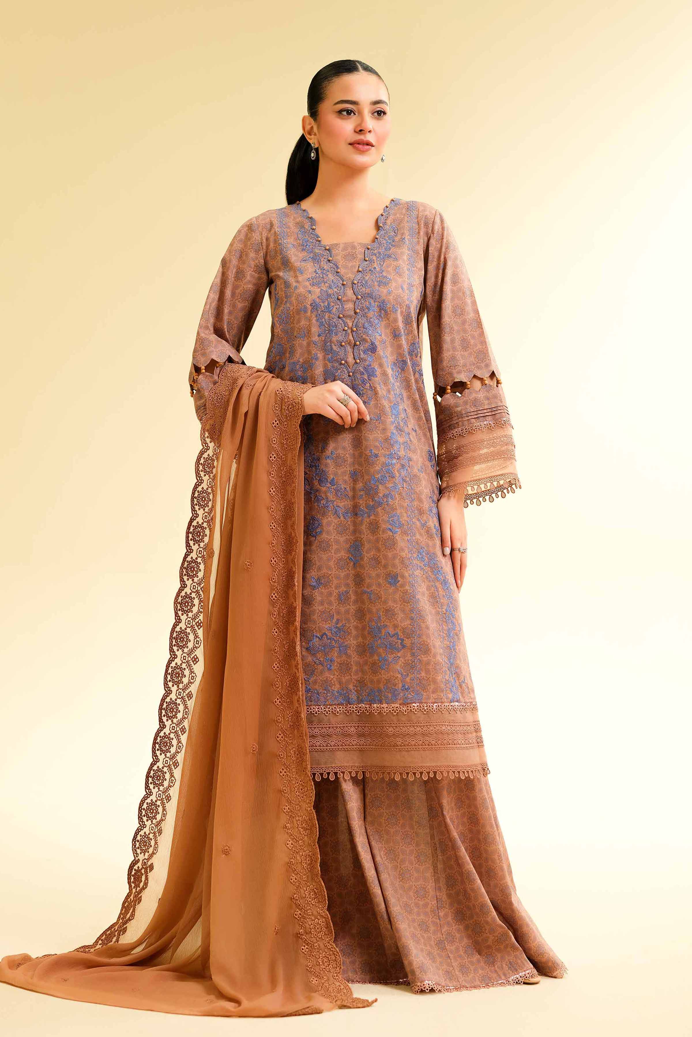 3 Piece - Printed Embroidered Suit - 42501282 for Women - Unstitched Collection | Nishat | Shop Online