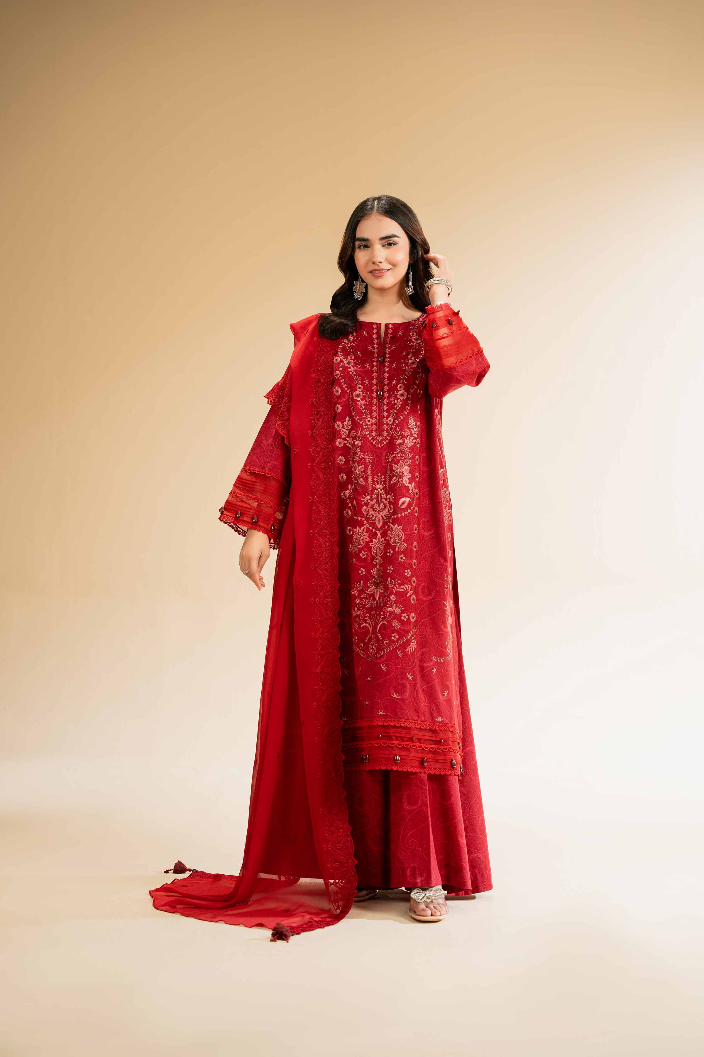 3 Piece - Printed Embroidered Suit - 42501283 for Women - Unstitched Collection | Nishat | Shop Online