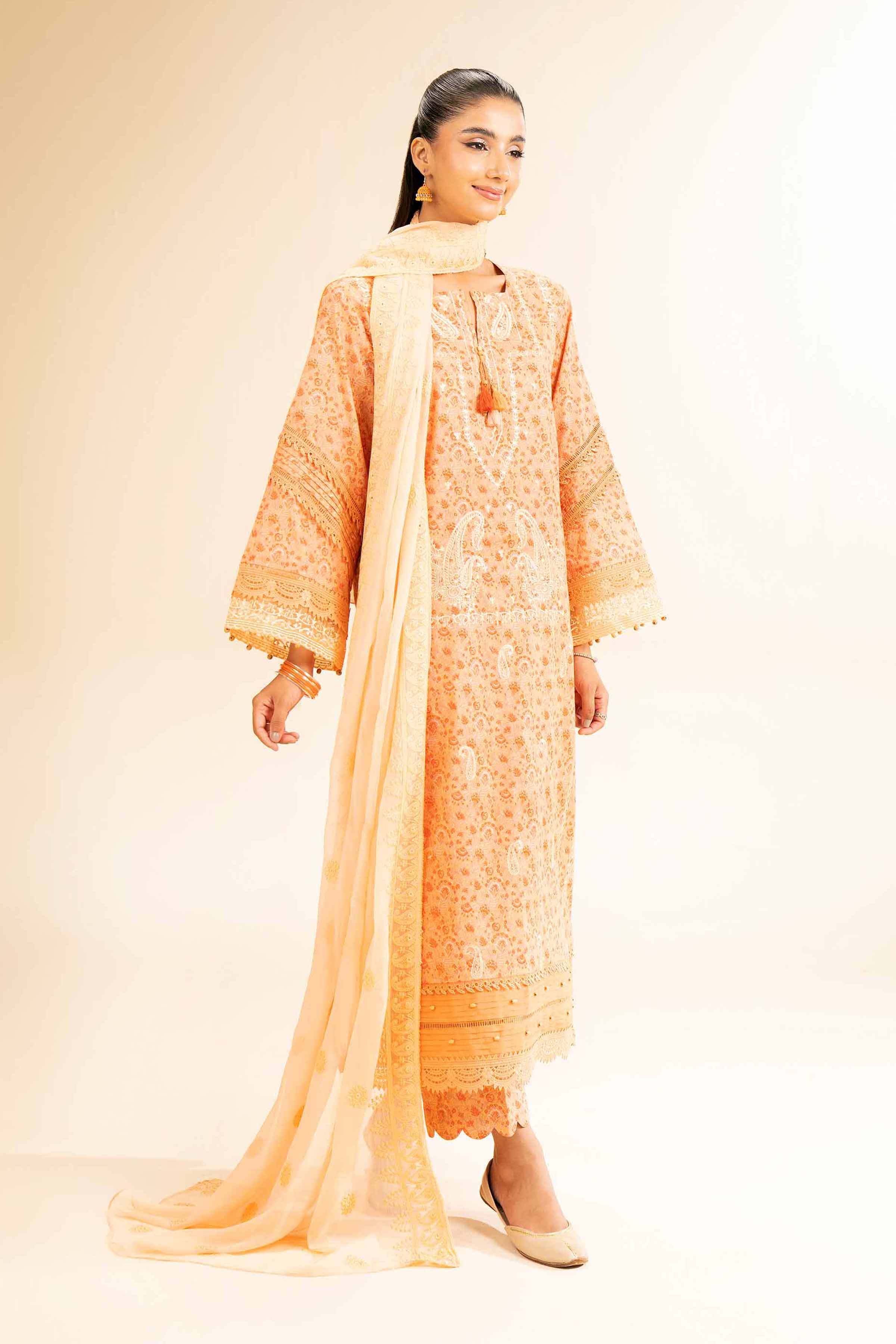 3 Piece - Printed Embroidered Suit - 42501284 for Women - Unstitched Collection | Nishat | Shop Online