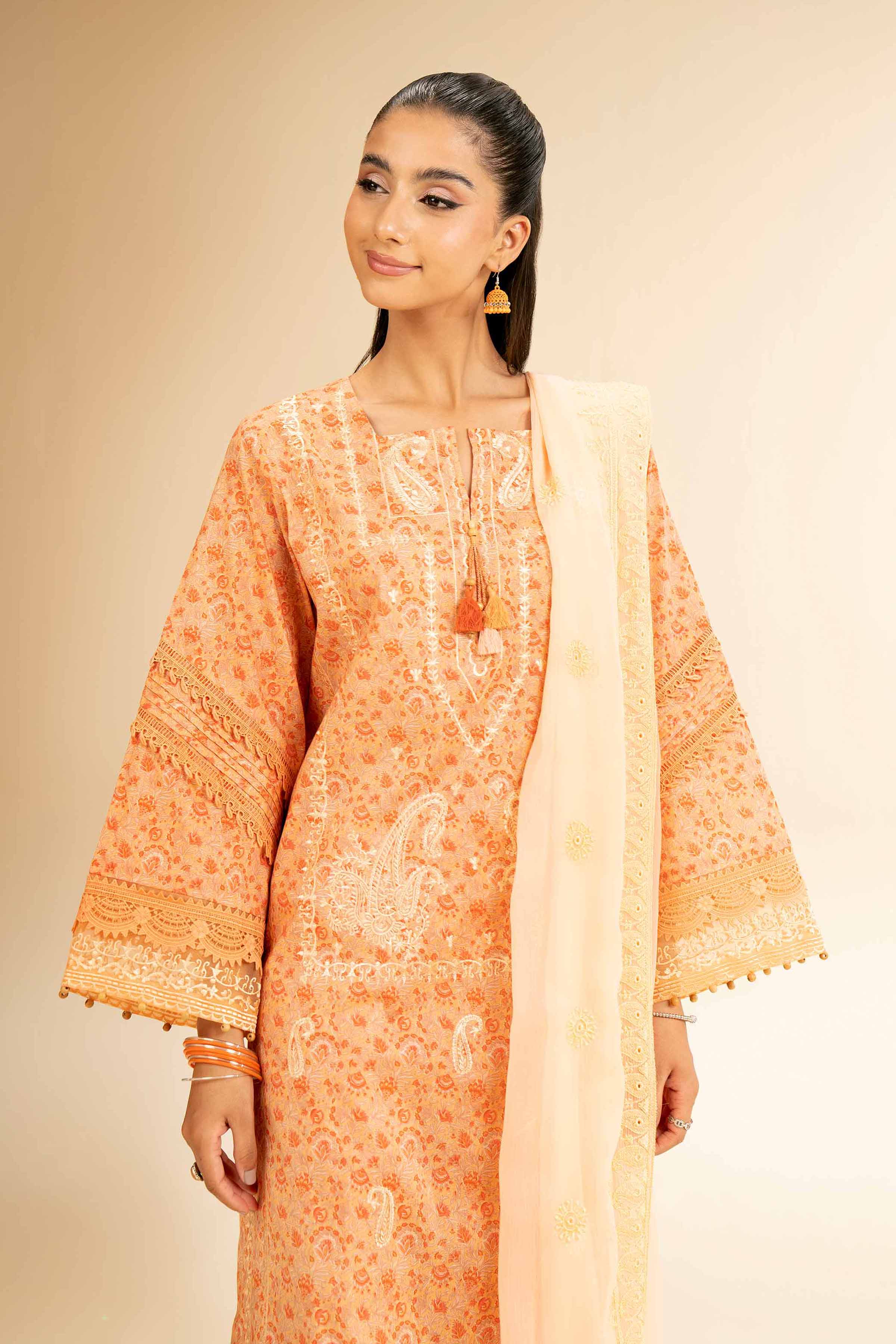 3 Piece - Printed Embroidered Suit - 42501284 for Women - Unstitched Collection | Nishat | Shop Online