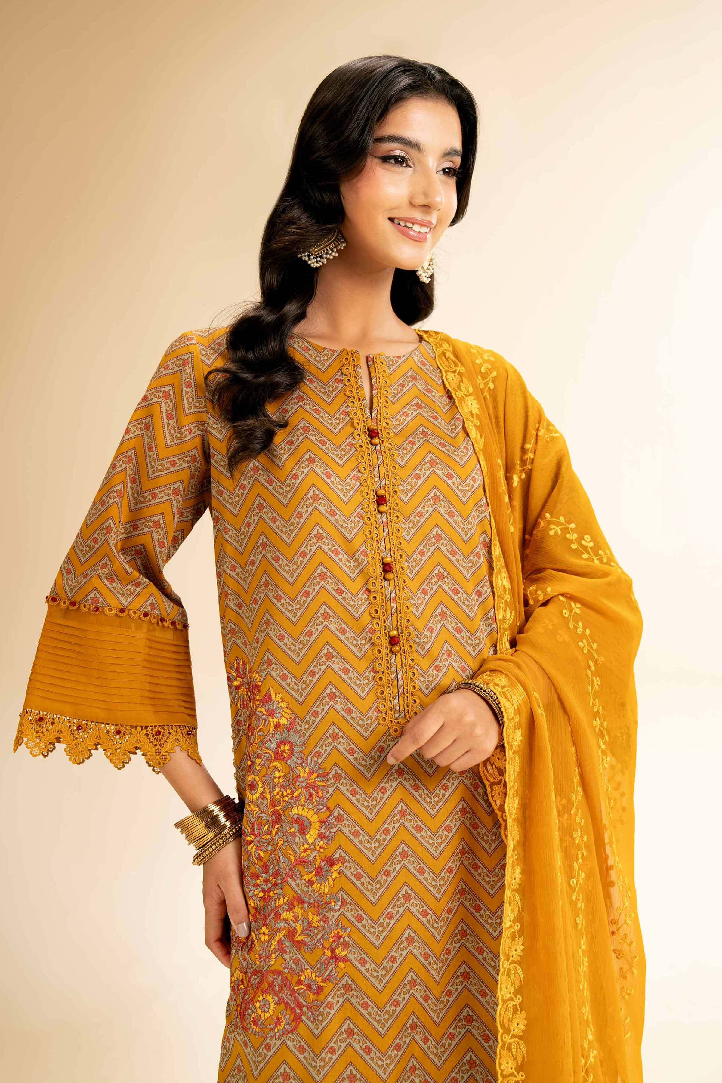 3 Piece - Printed Embroidered Suit - 42501285 for Women - Unstitched Collection | Nishat | Shop Online