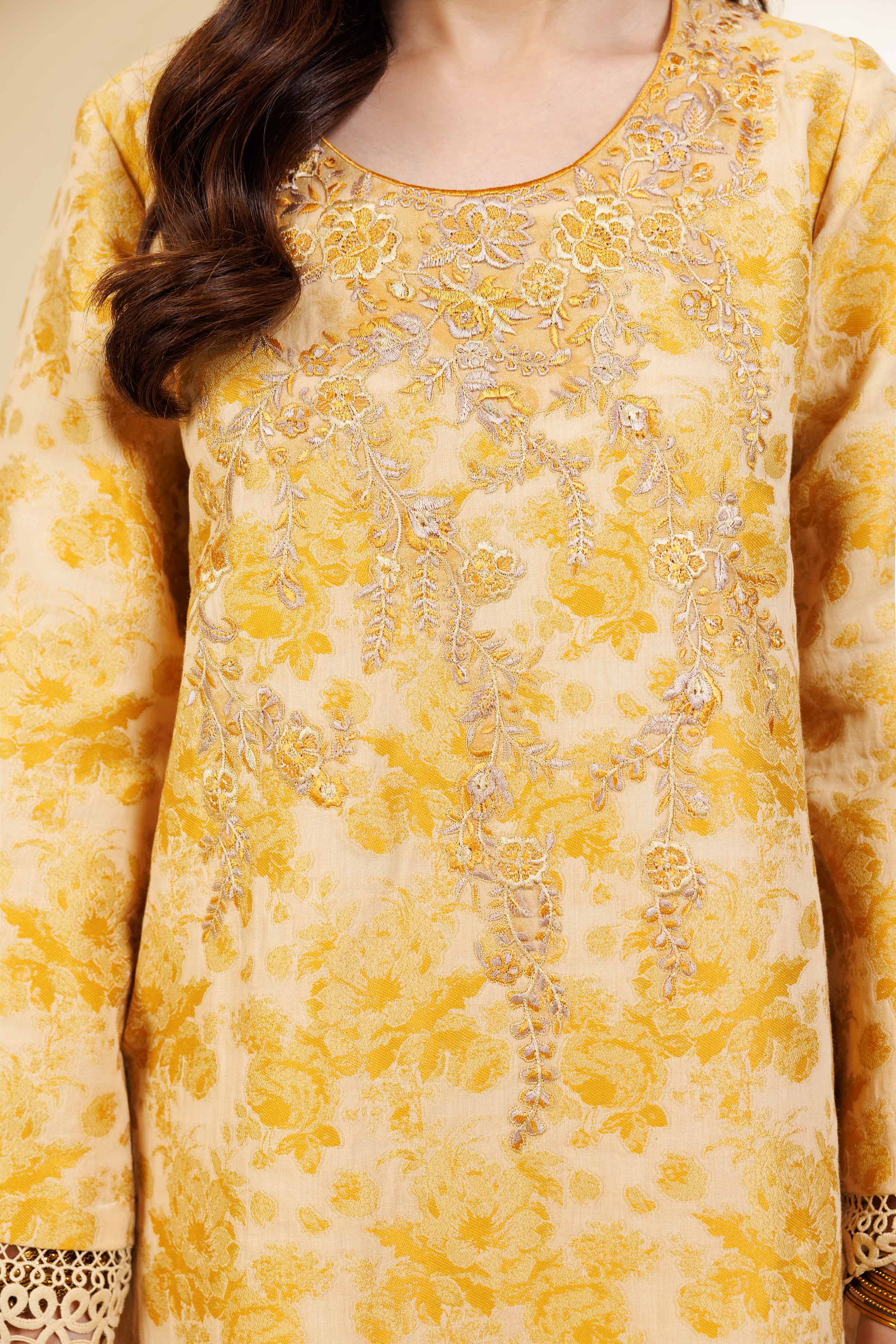 2 Piece - Jacquard Embroidered Suit - 42501286 for Women - Unstitched Collection | Nishat | Shop Online