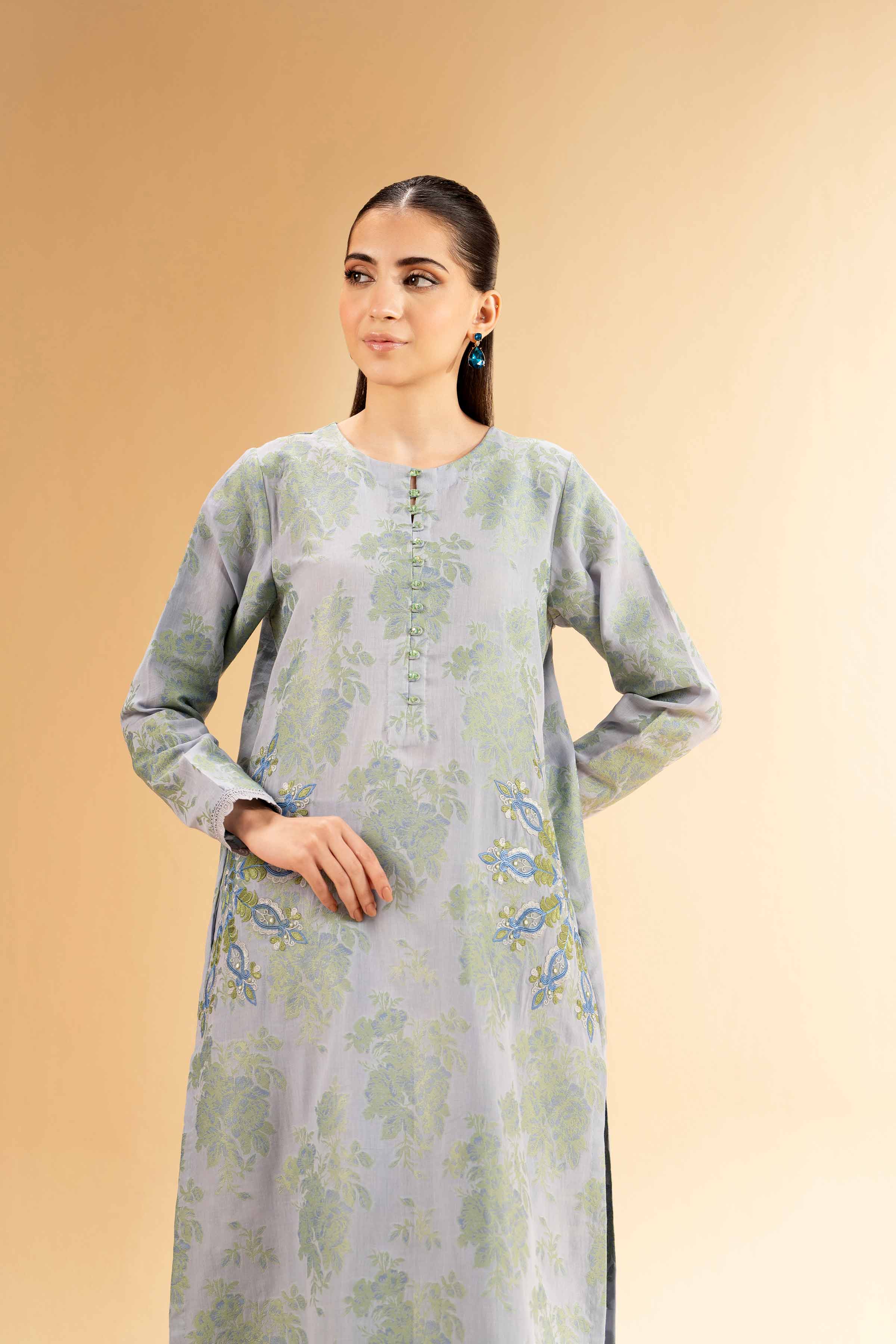 2 Piece - Jacquard Embroidered Suit - 42501287 for Women - Unstitched Collection | Nishat | Shop Online