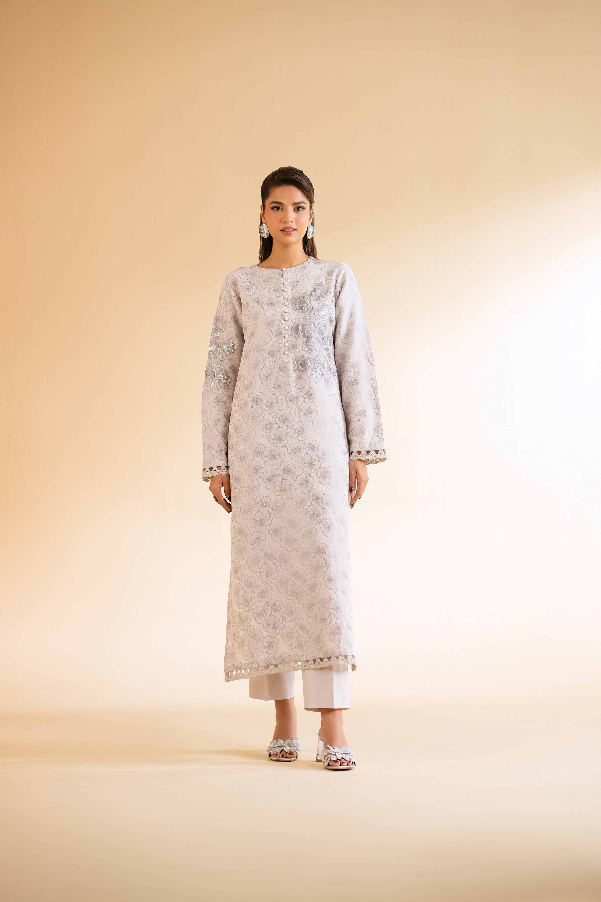 2 Piece - Jacquard Embroidered Suit - 42501288 for Women - Unstitched Collection | Nishat | Shop Online