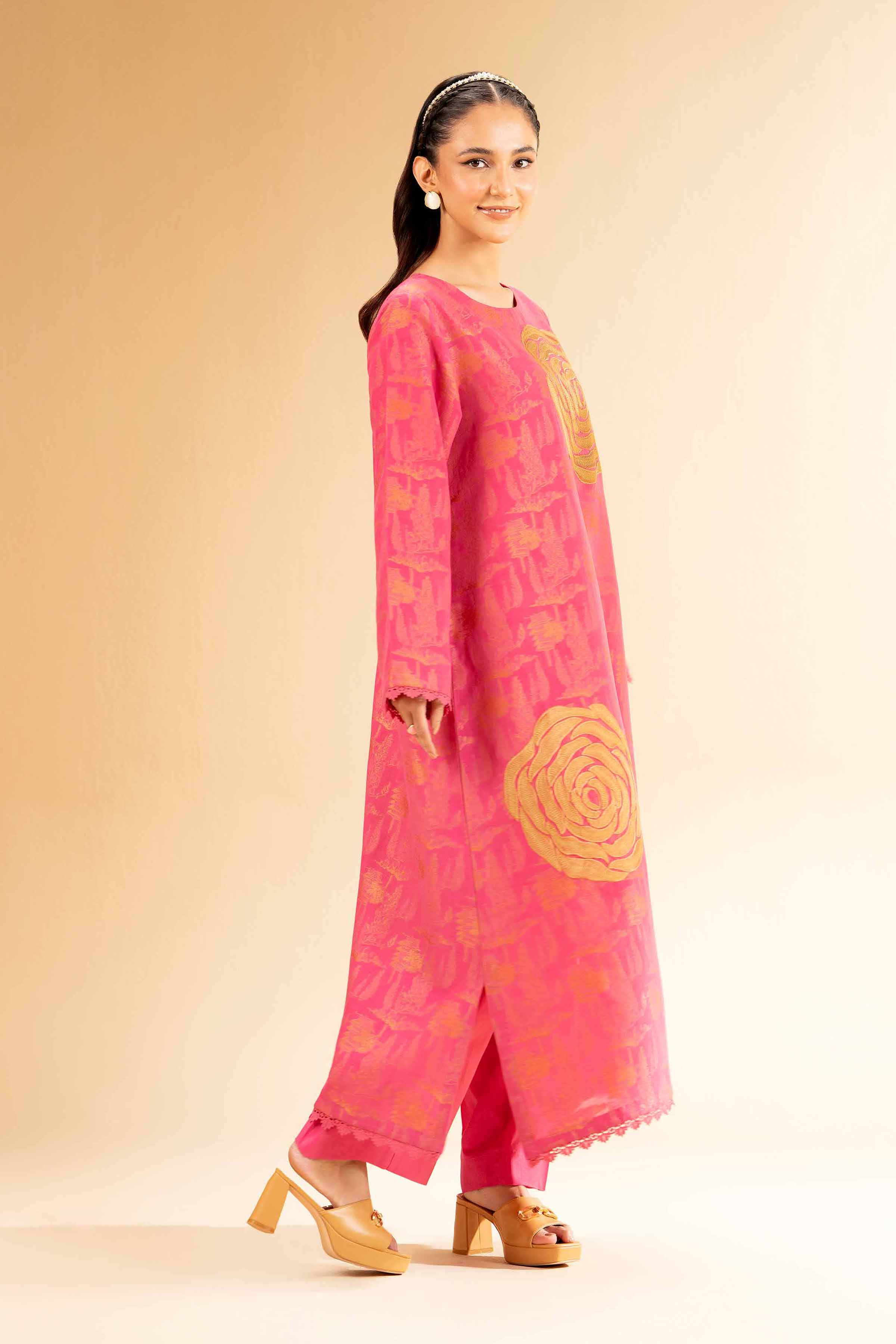 2 Piece - Jacquard Embroidered Suit - 42501290 for Women - Unstitched Collection | Nishat | Shop Online