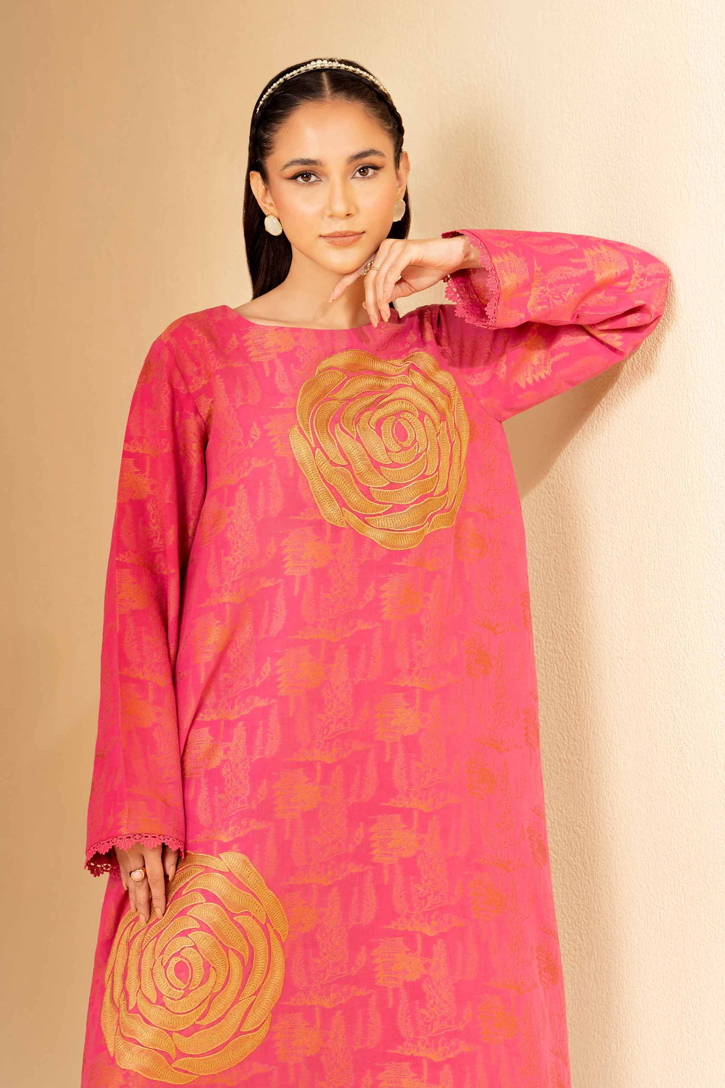 2 Piece - Jacquard Embroidered Suit - 42501290 for Women - Unstitched Collection | Nishat | Shop Online