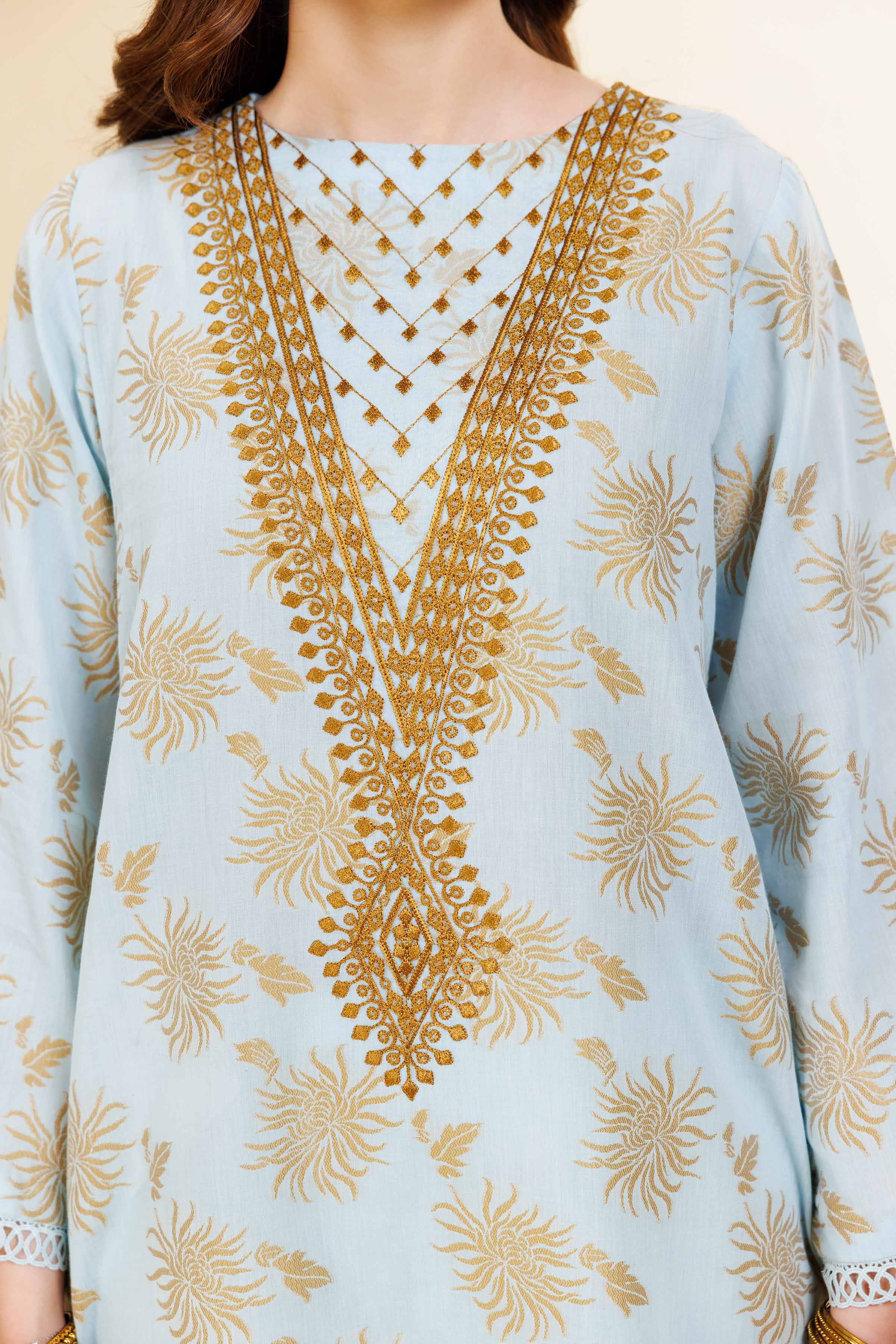 2 Piece - Jacquard Embroidered Suit - 42501295 for Women - Unstitched Collection | Nishat | Shop Online