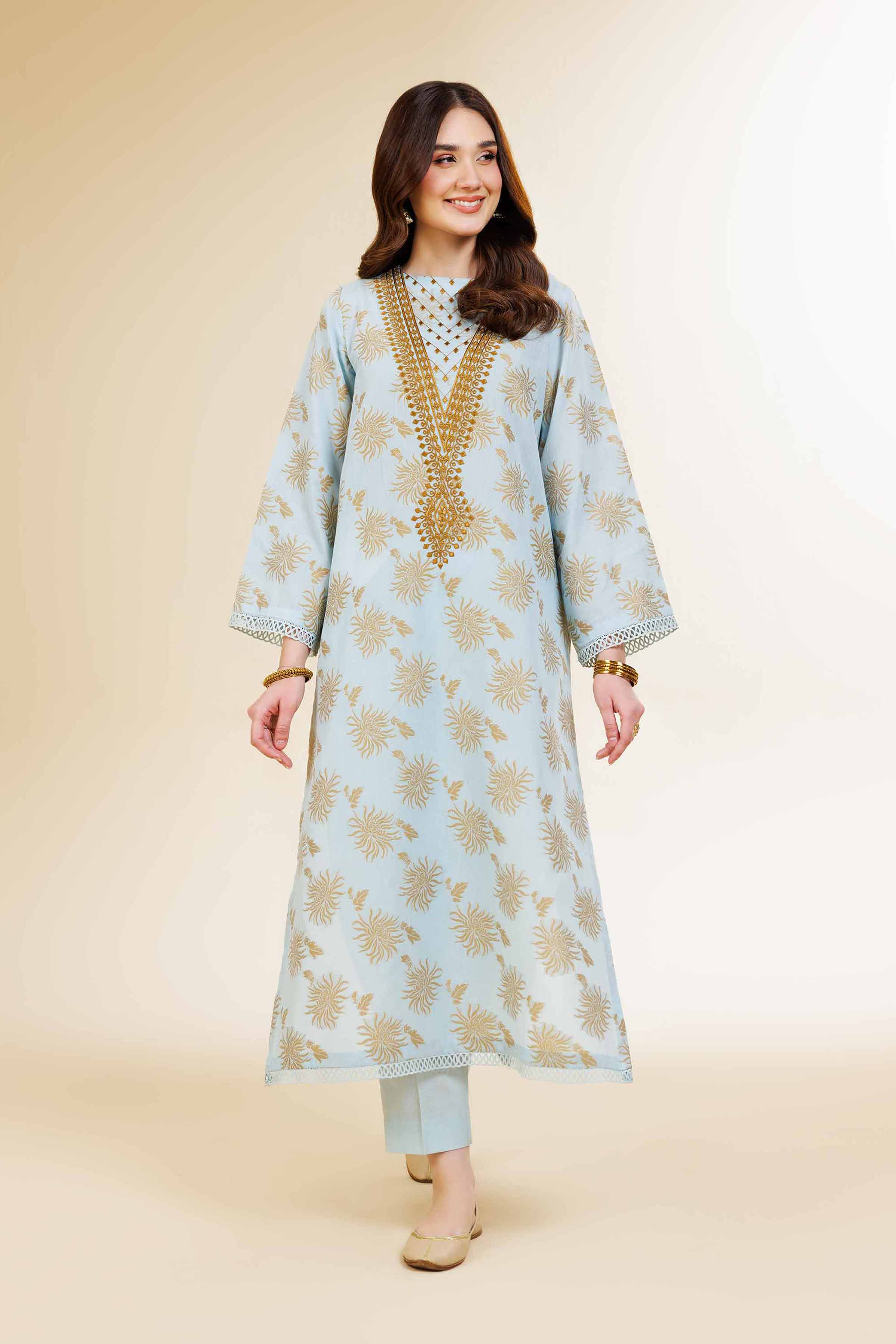 2 Piece - Jacquard Embroidered Suit - 42501295 for Women - Unstitched Collection | Nishat | Shop Online
