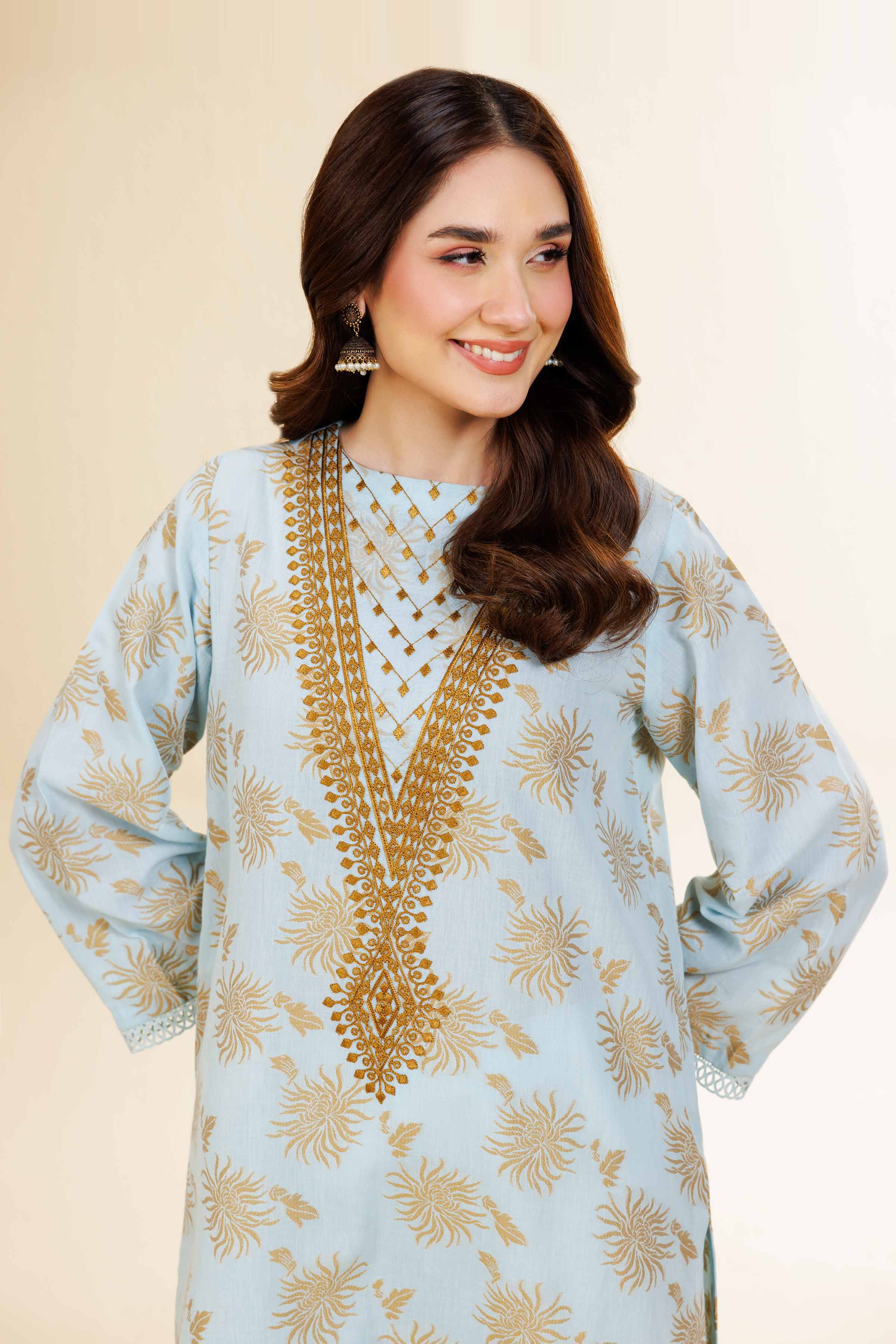2 Piece - Jacquard Embroidered Suit - 42501295 for Women - Unstitched Collection | Nishat | Shop Online