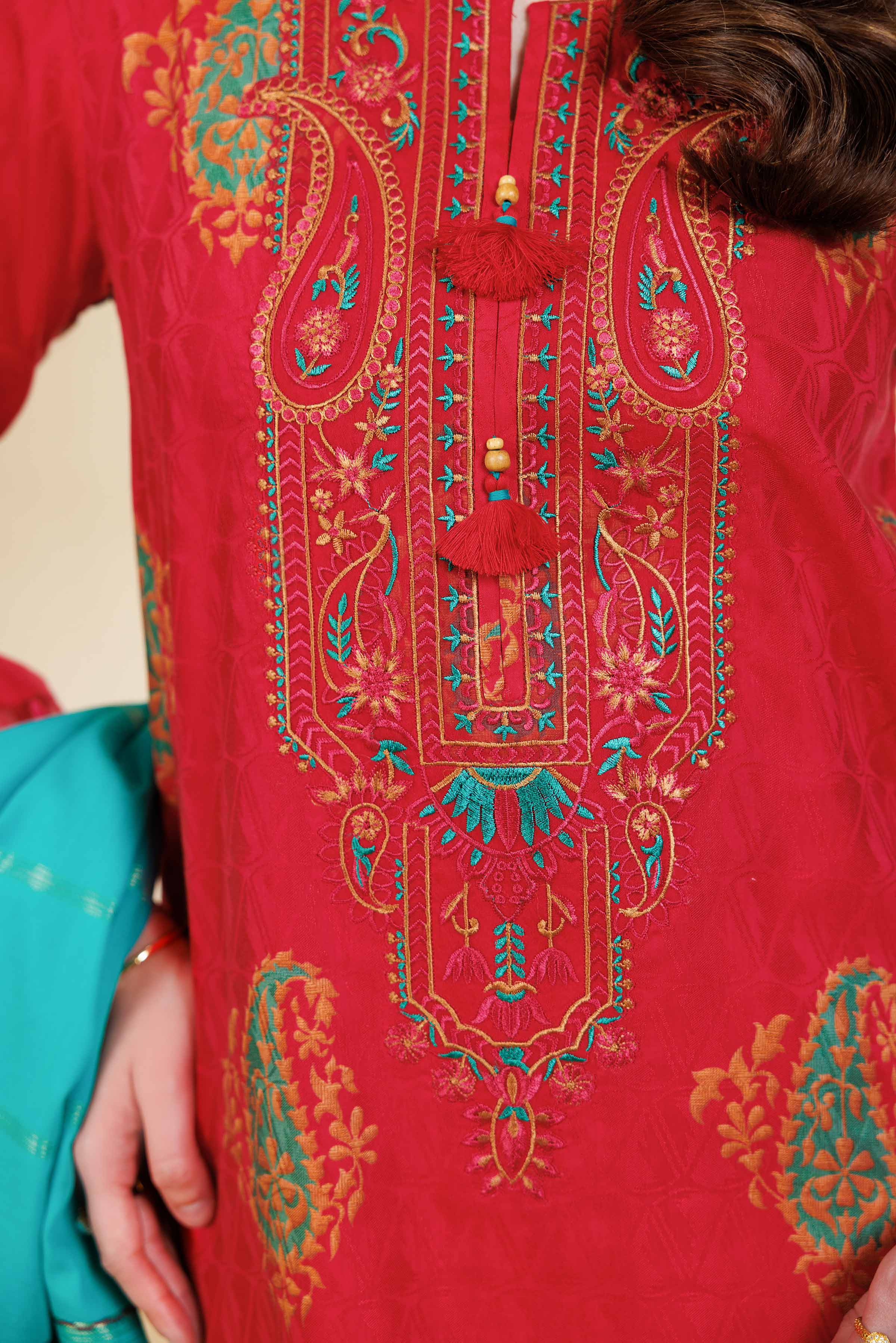 3 Piece - Digital Printed Jacquard Embroidered Suit - 42501296 for Women - Unstitched Collection | Nishat | Shop Online