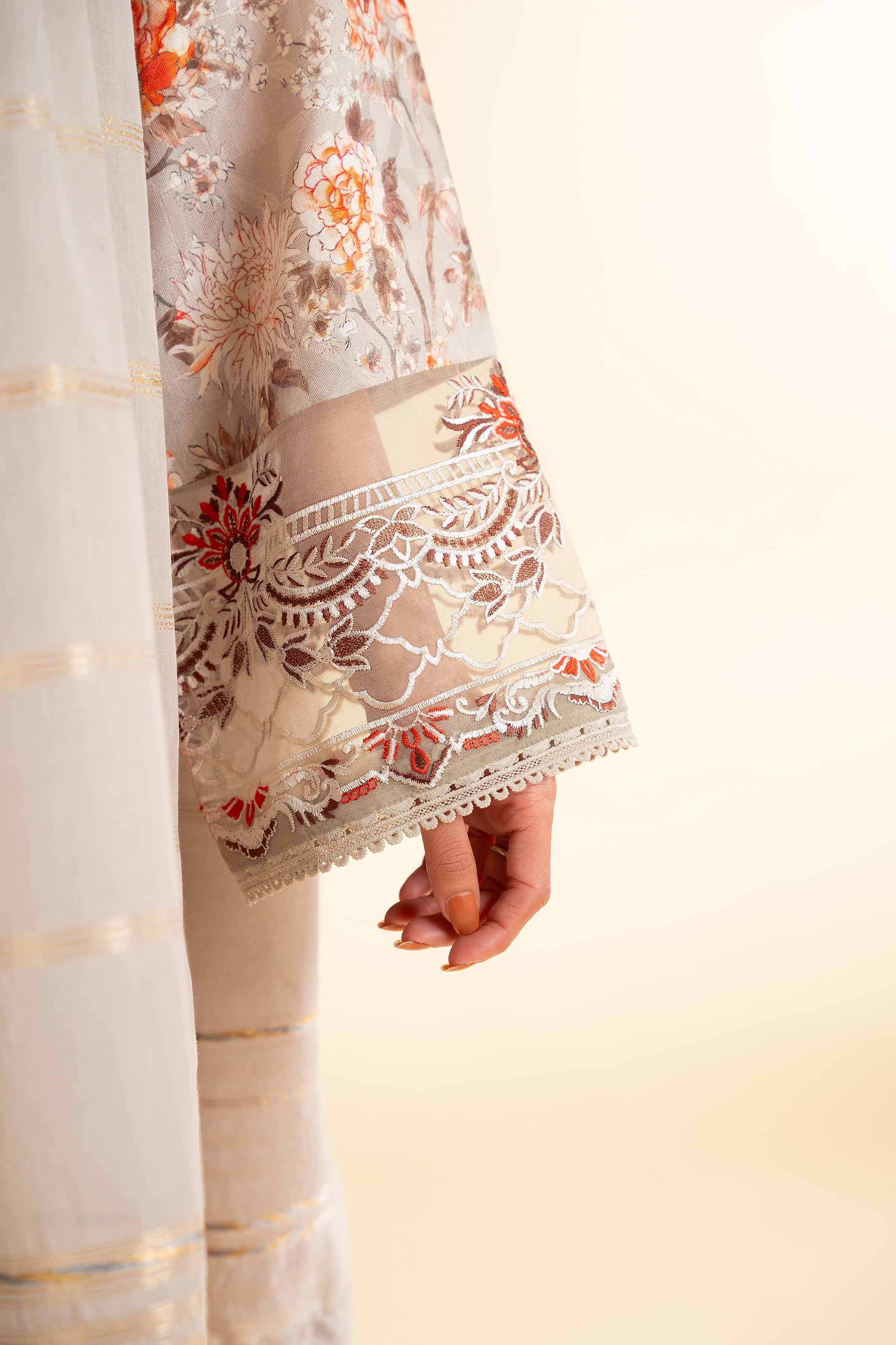 3 Piece - Digital Printed Jacquard Embroidered Suit - 42501297 for Women - Unstitched Collection | Nishat | Shop Online