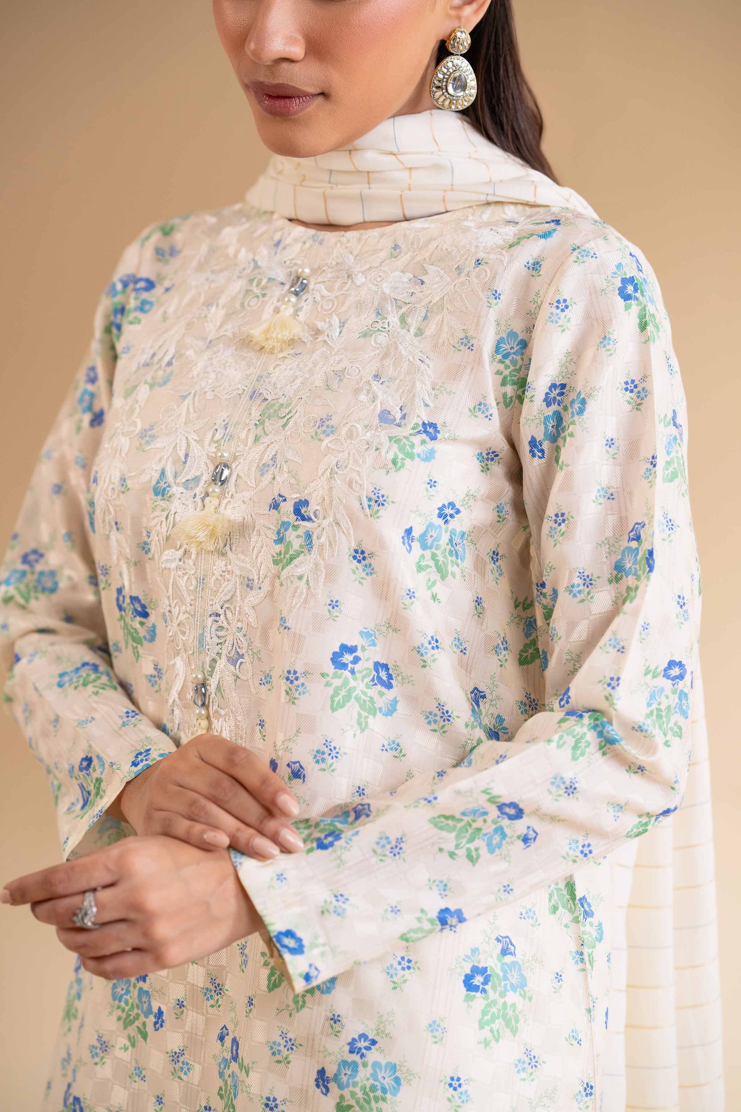 3 Piece - Digital Printed Jacquard Embroidered Suit - 42501298 for Women - Unstitched Collection | Nishat | Shop Online