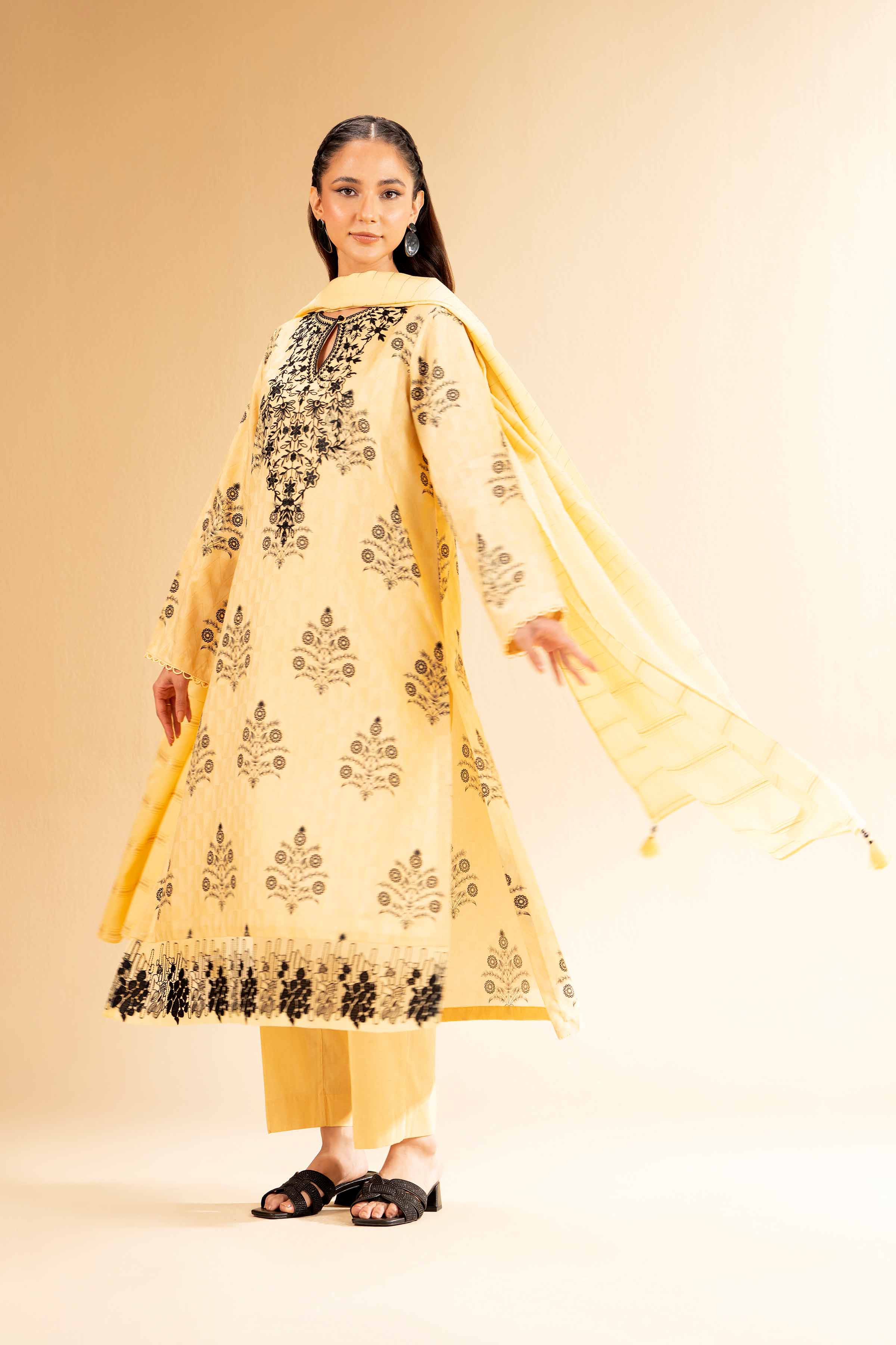 3 Piece - Digital Printed Jacquard Embroidered Suit - 42501299 for Women - Unstitched Collection | Nishat | Shop Online