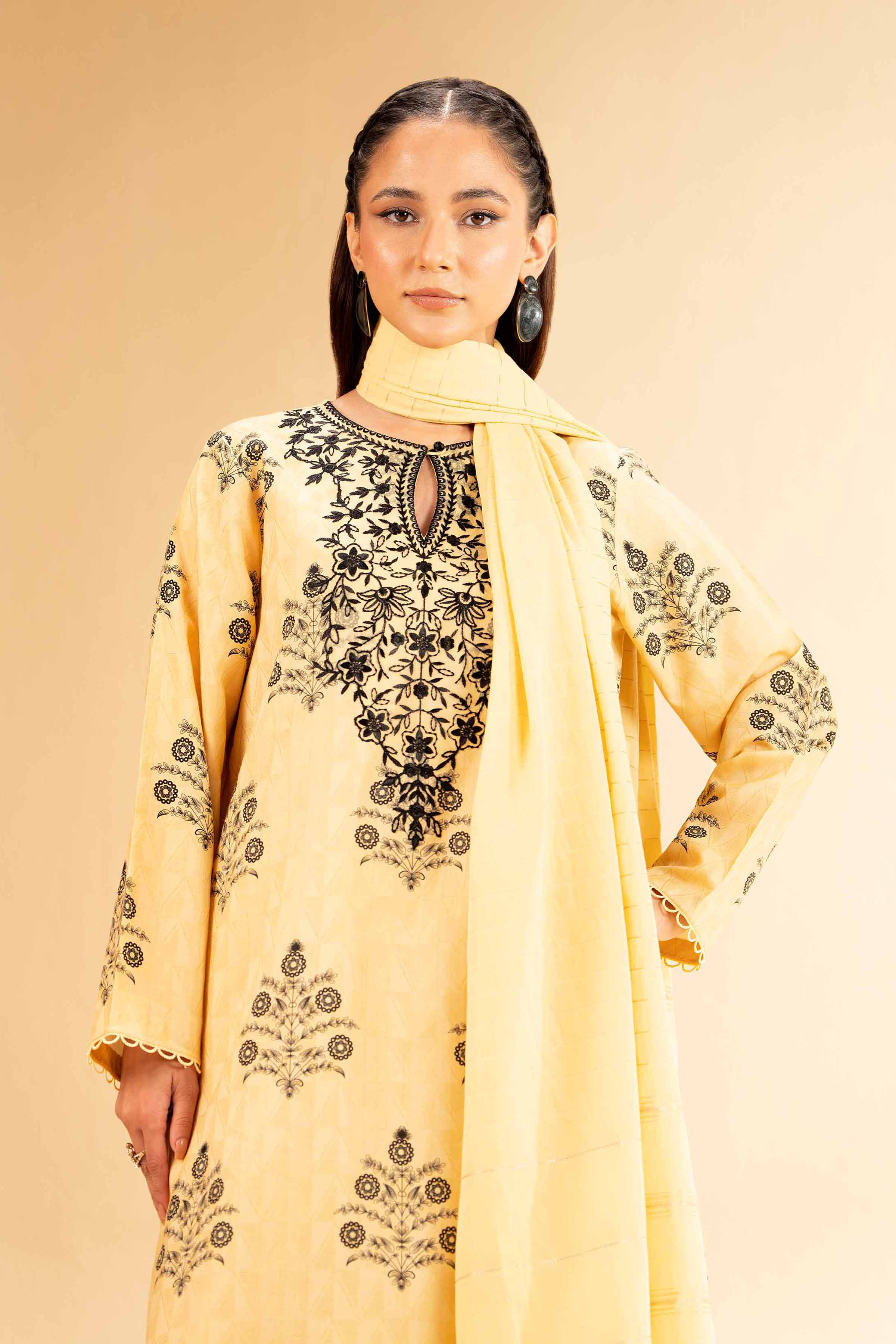 3 Piece - Digital Printed Jacquard Embroidered Suit - 42501299 for Women - Unstitched Collection | Nishat | Shop Online