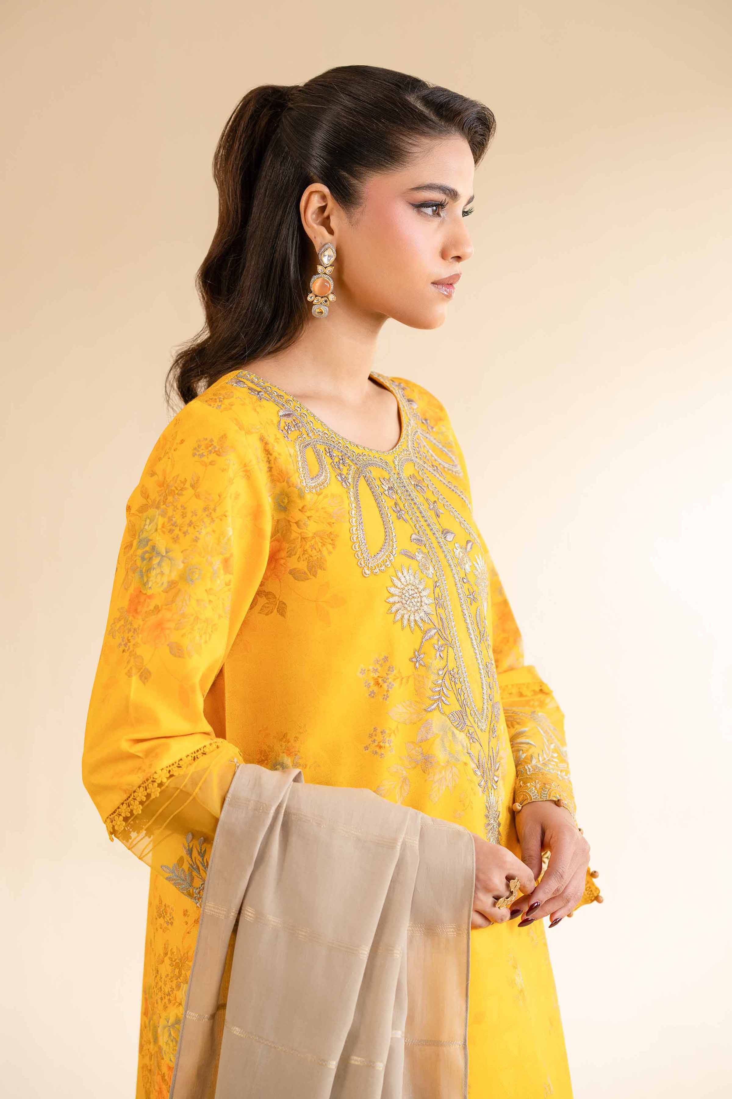 3 Piece - Digital Printed Jacquard Embroidered Suit - 42501300 for Women - Unstitched Collection | Nishat | Shop Online