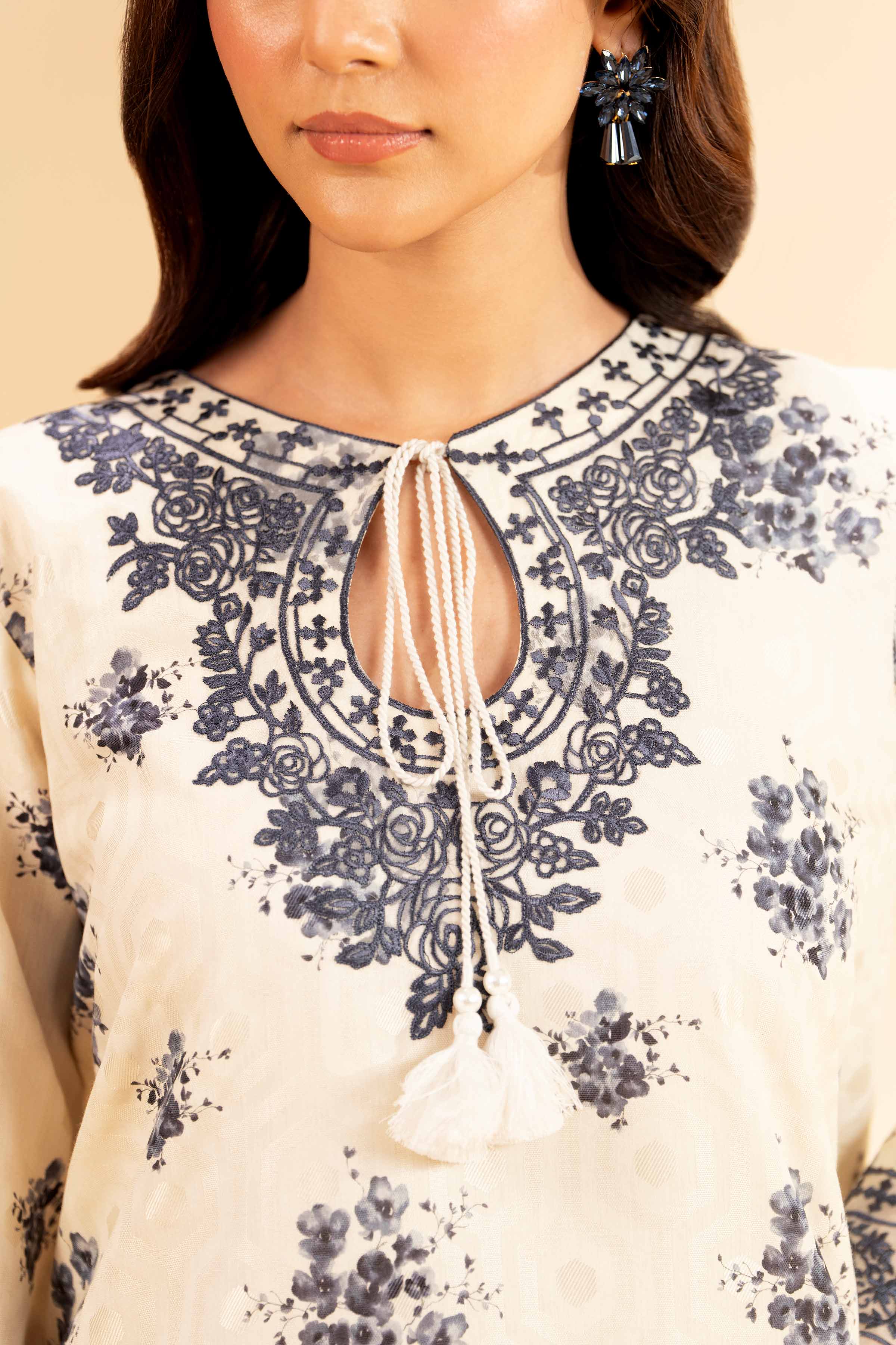 3 Piece - Digital Printed Jacquard Embroidered Suit - 42501303 for Women - Unstitched Collection | Nishat | Shop Online